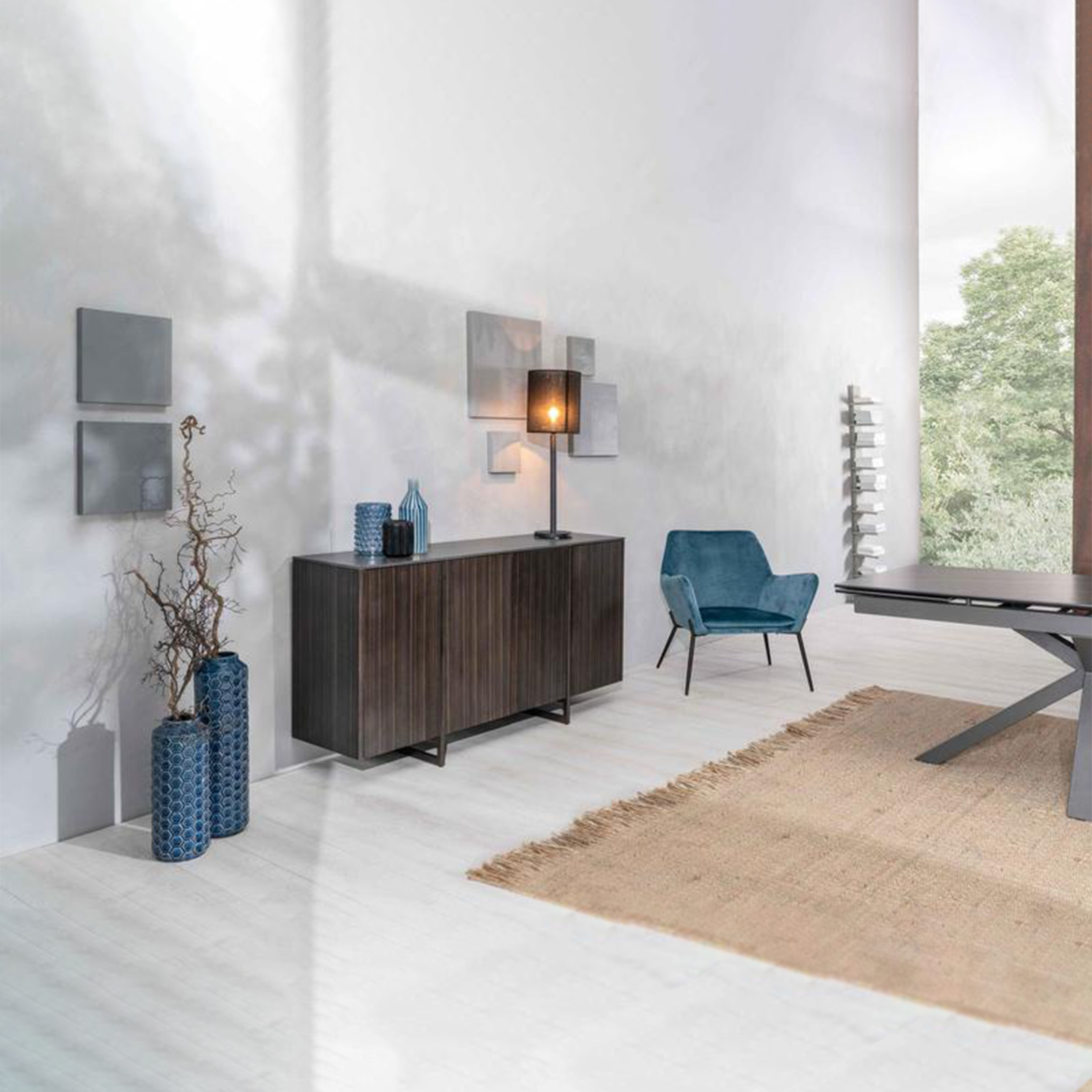 Fauteuil moderne rembourré "Gin" en velours avec pieds en métal 70x72 79h cm