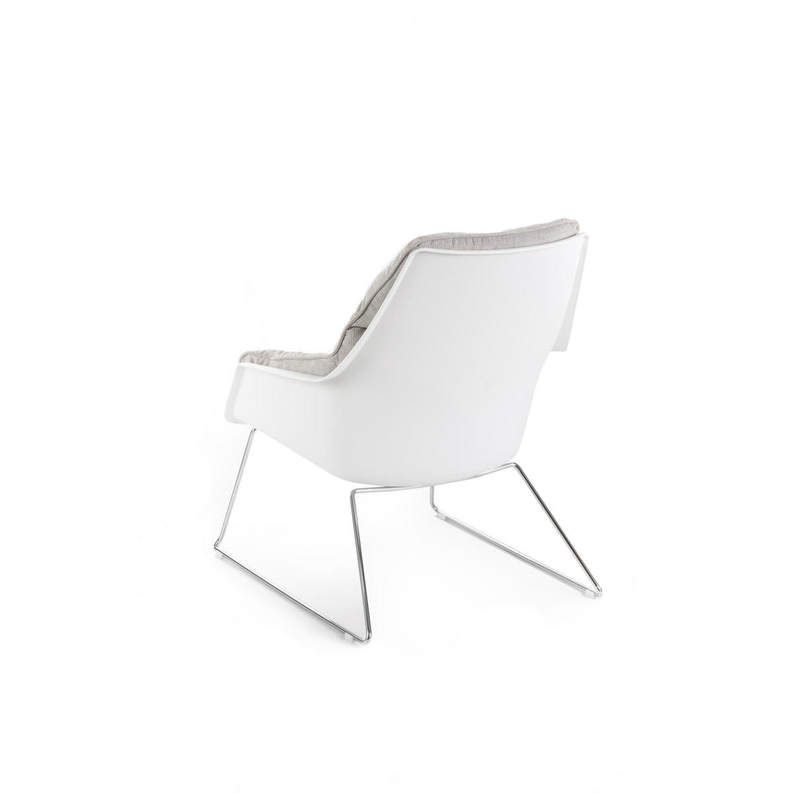 Fauteuil moderne rembourré "Grace" en tissu avec pieds en métal 74x85 86h cm