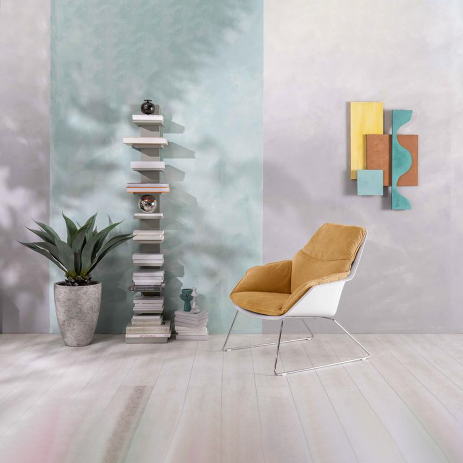 Sillón moderno "Grace" acolchado de tela con patas de metal 74x85 86h cm