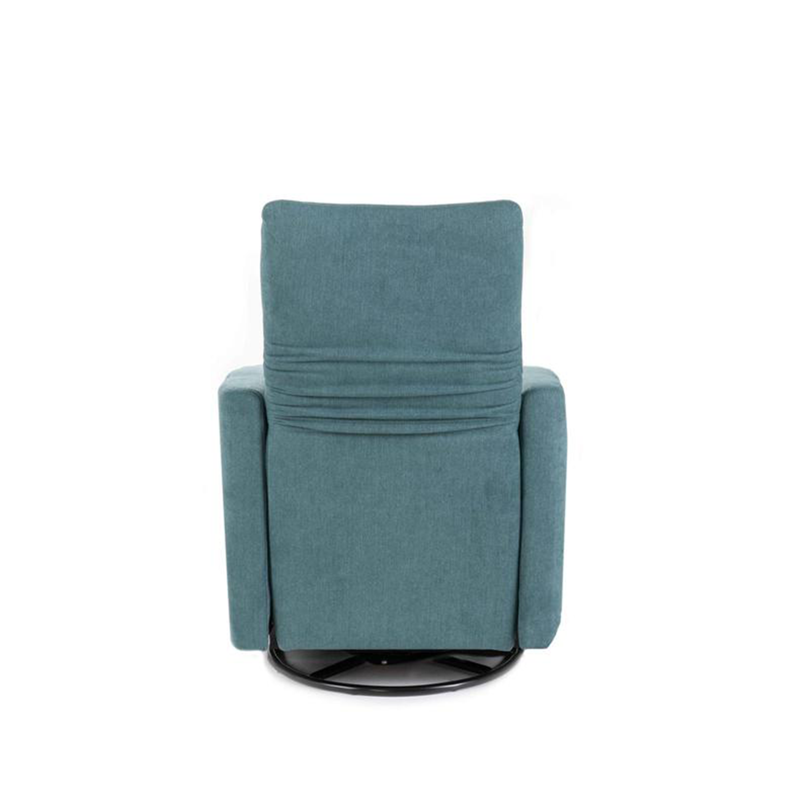 Poltrona reclinabile "Rose" girevole moderna in tessuto base cromata cm 70x85 69h