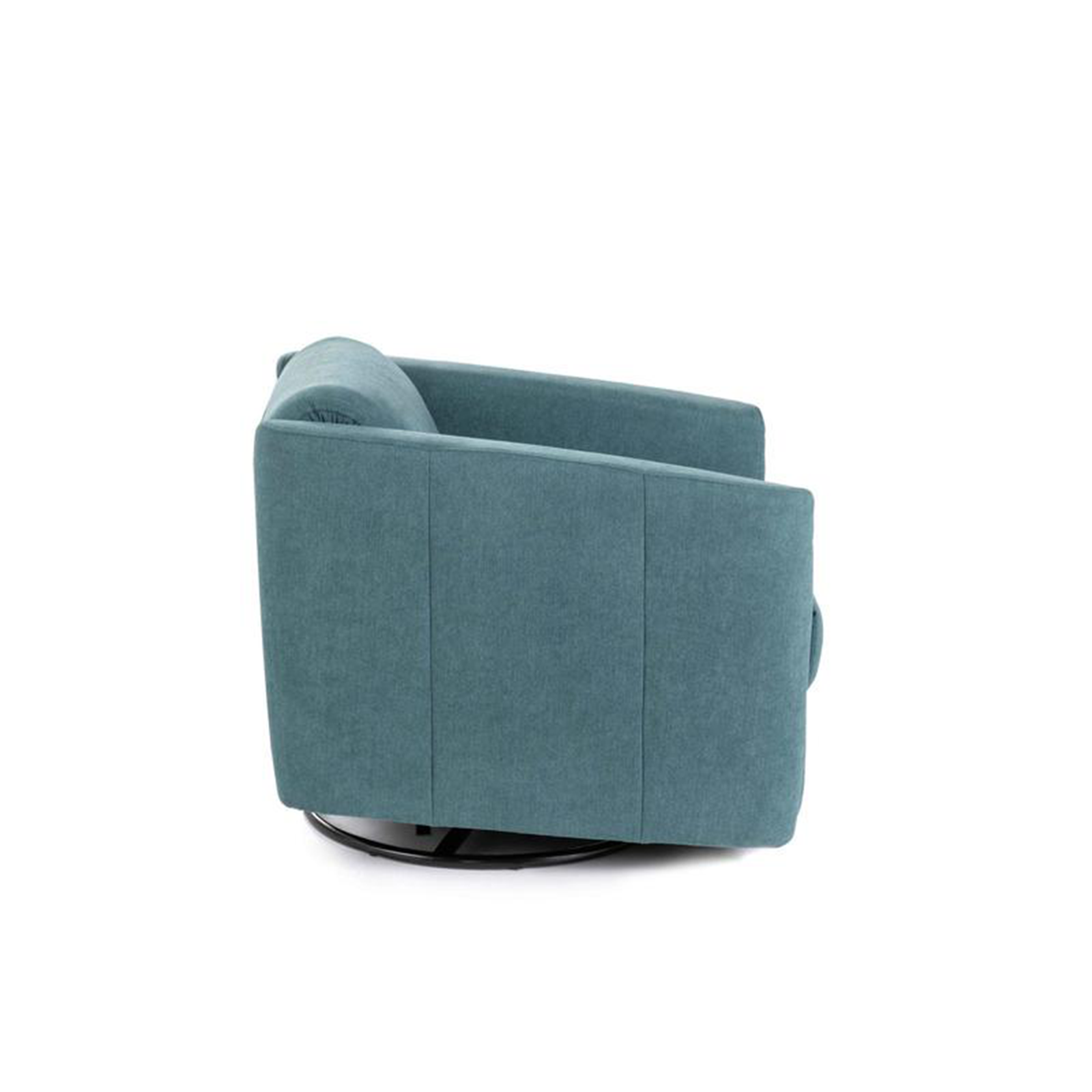 Poltrona reclinabile "Rose" girevole moderna in tessuto base cromata cm 70x85 69h