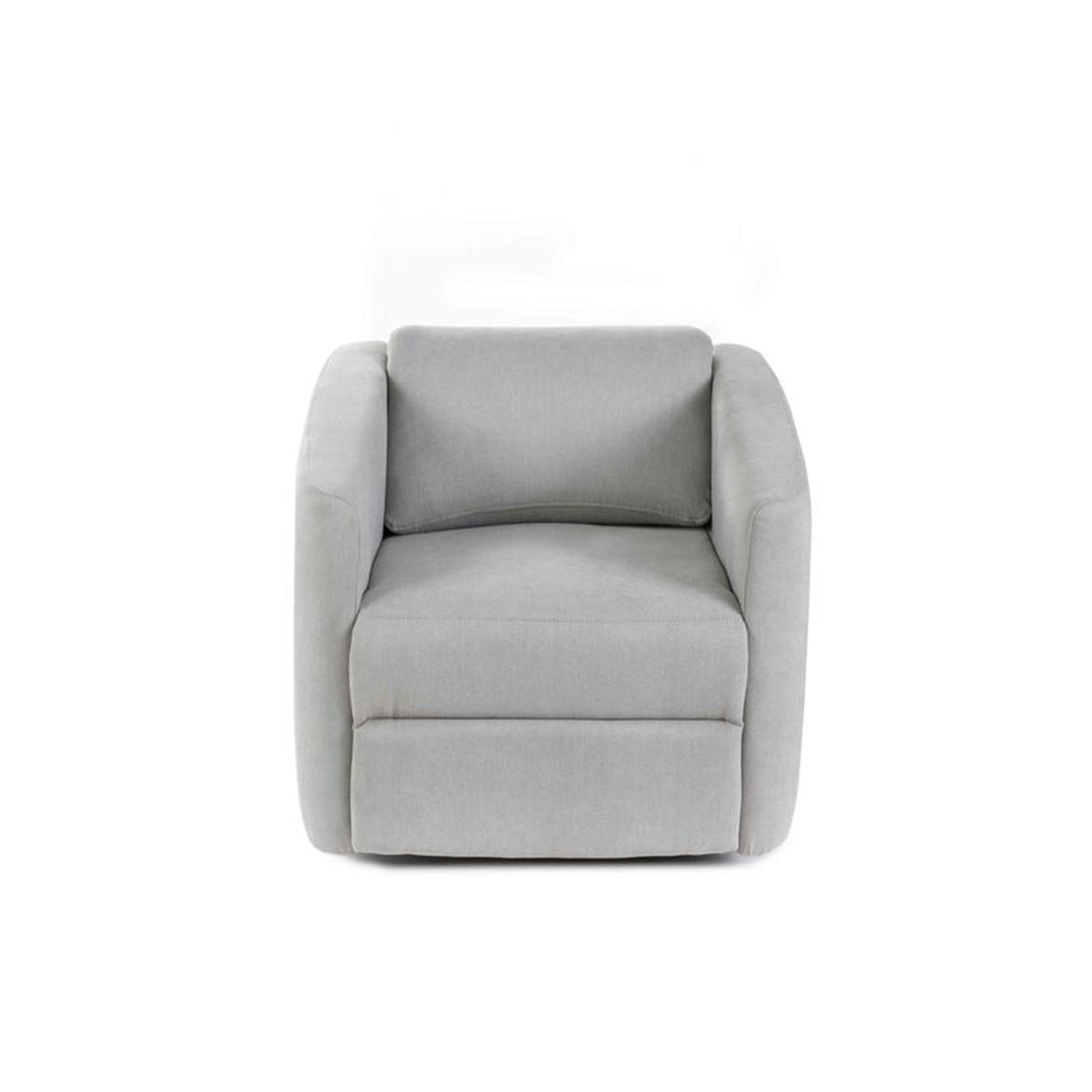 Poltrona reclinabile "Rose" girevole moderna in tessuto base cromata cm 70x85 69h