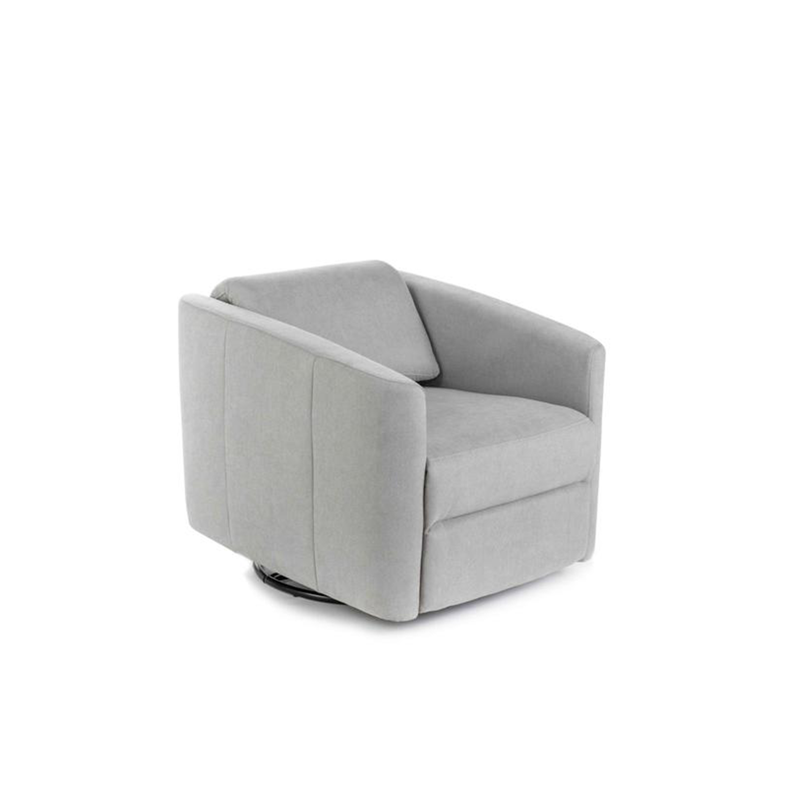 Poltrona reclinabile "Rose" girevole moderna in tessuto base cromata cm 70x85 69h