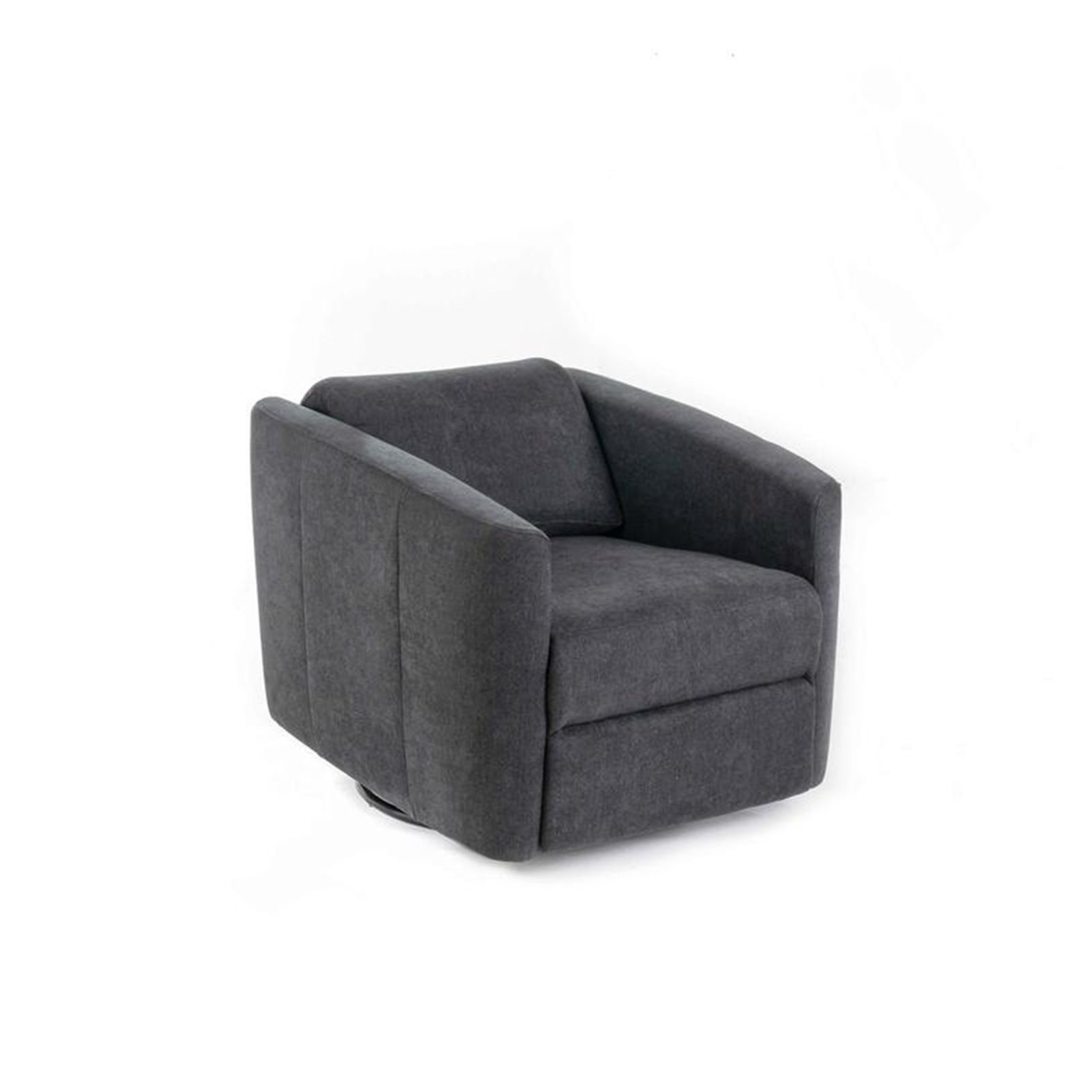 Poltrona reclinabile "Rose" girevole moderna in tessuto base cromata cm 70x85 69h