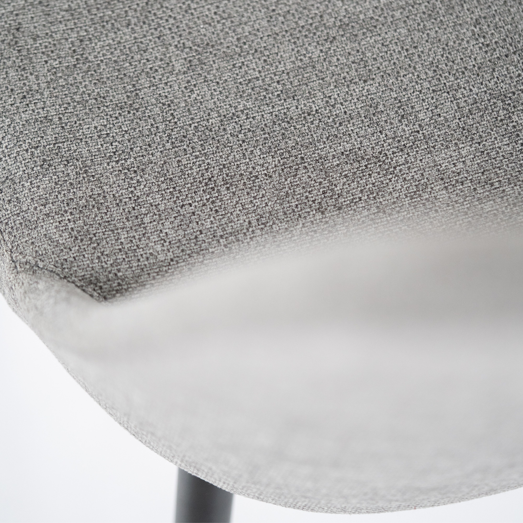 Set di sedie moderne in tessuto "Giglio" con gambe in metallo verniciato cm 46x55 85h