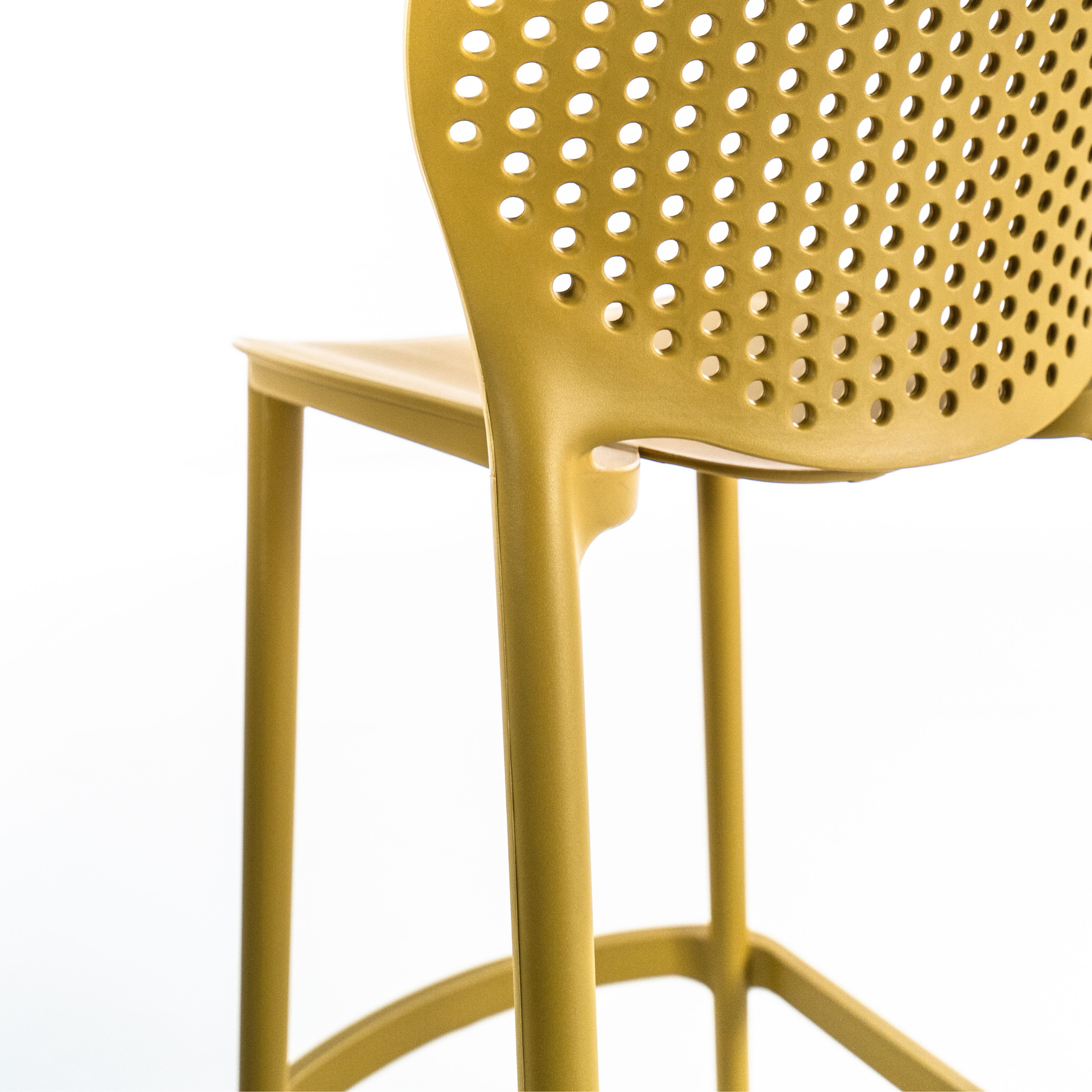 Tabouret haut empilable en PP avec repose-pieds "Spot" 46x42 cm 93h