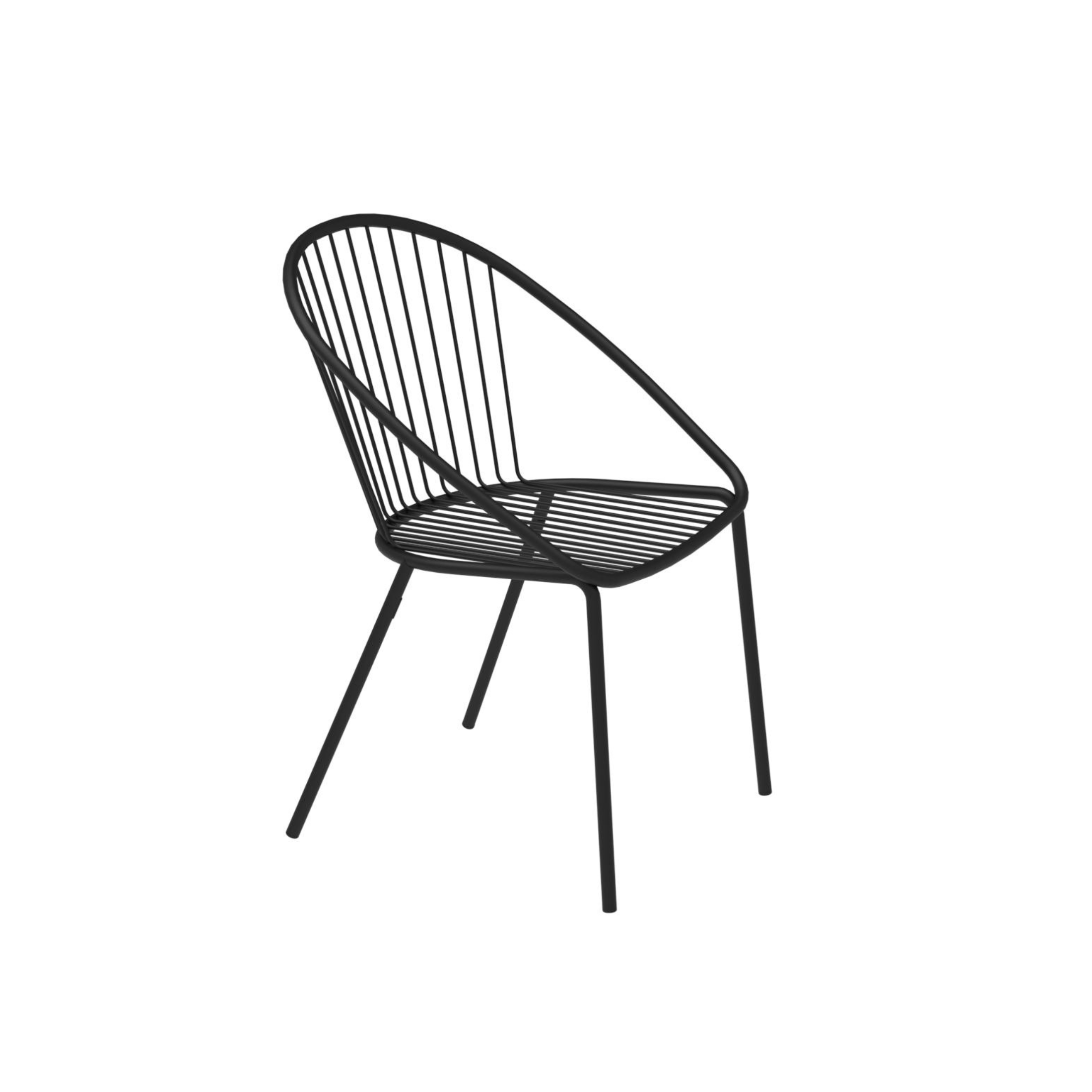 Fauteuil de jardin empilable "Aria5" en métal galvanisé 57x58 cm 83h