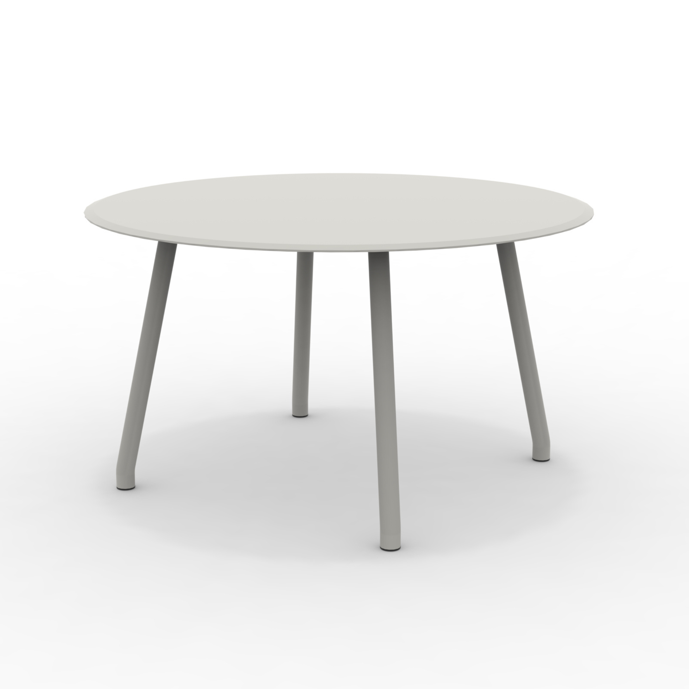Table ronde en métal galvanisé "Roma" pour jardin démontable 130x130 cm 75h