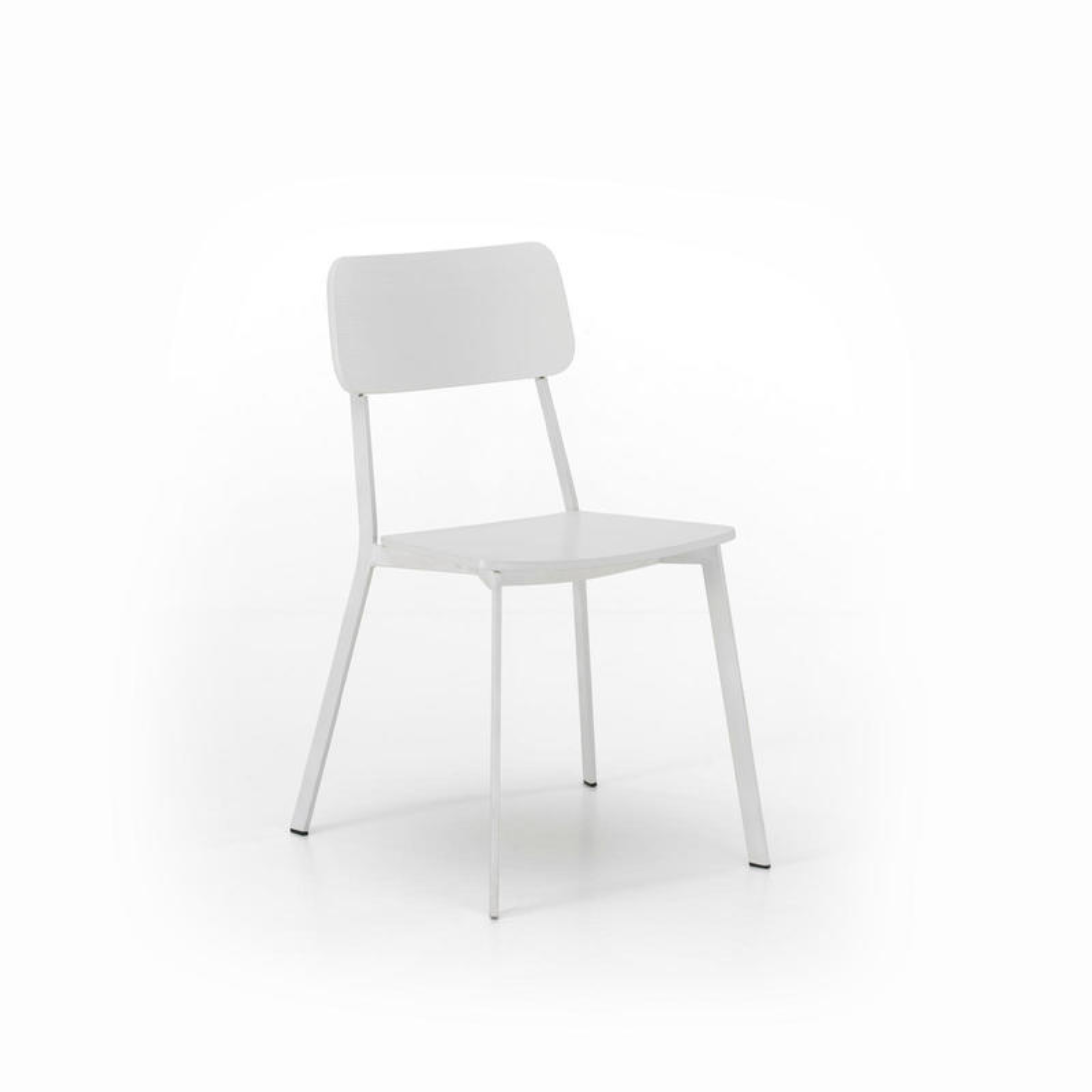 Set di sedie moderne in legno laccato "Ade" da pranzo struttura in metallo cm 51,5x51 82h