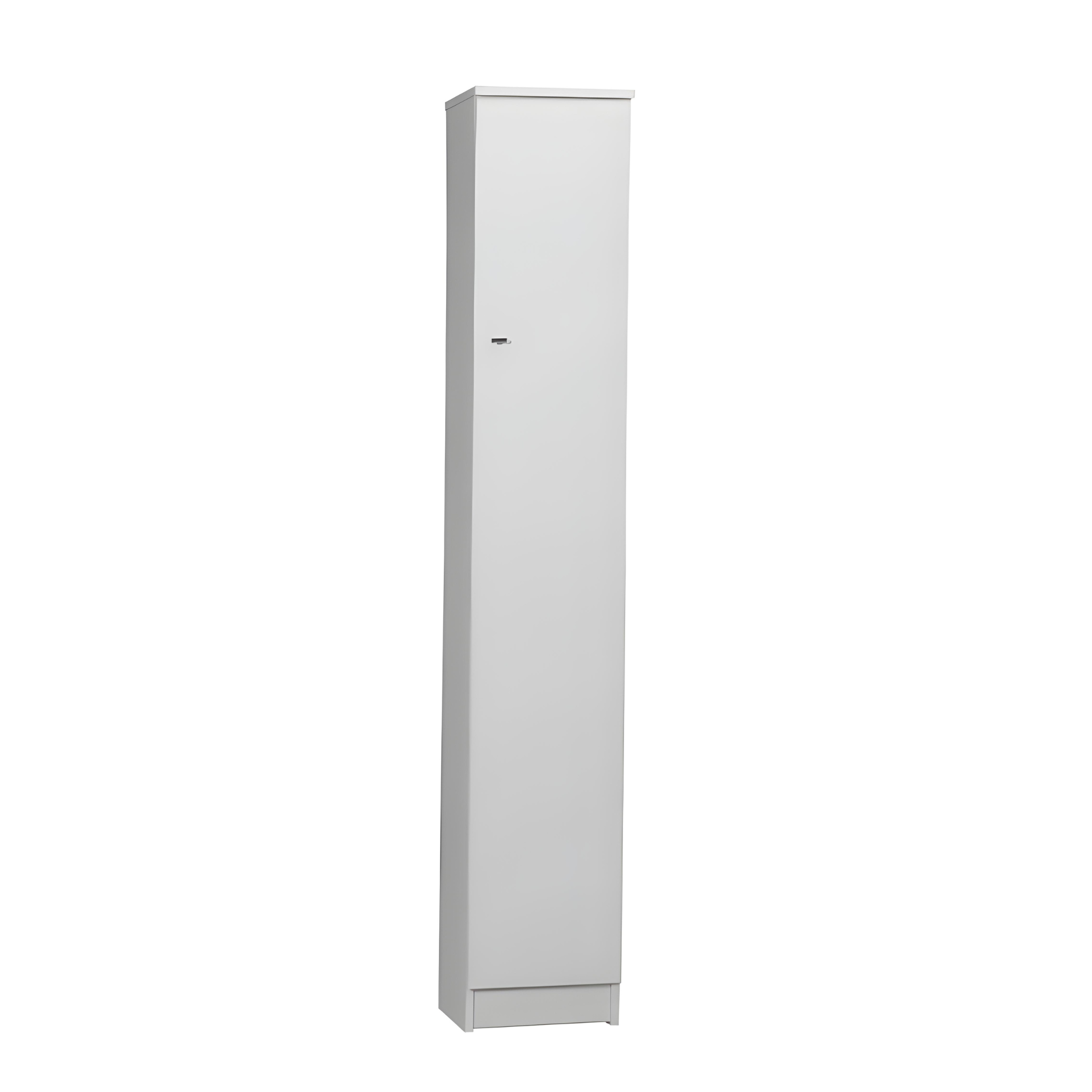 Mobile colonna multiuso a 1 anta "Ricla" in legno bianco laccato cm 31x34 183h