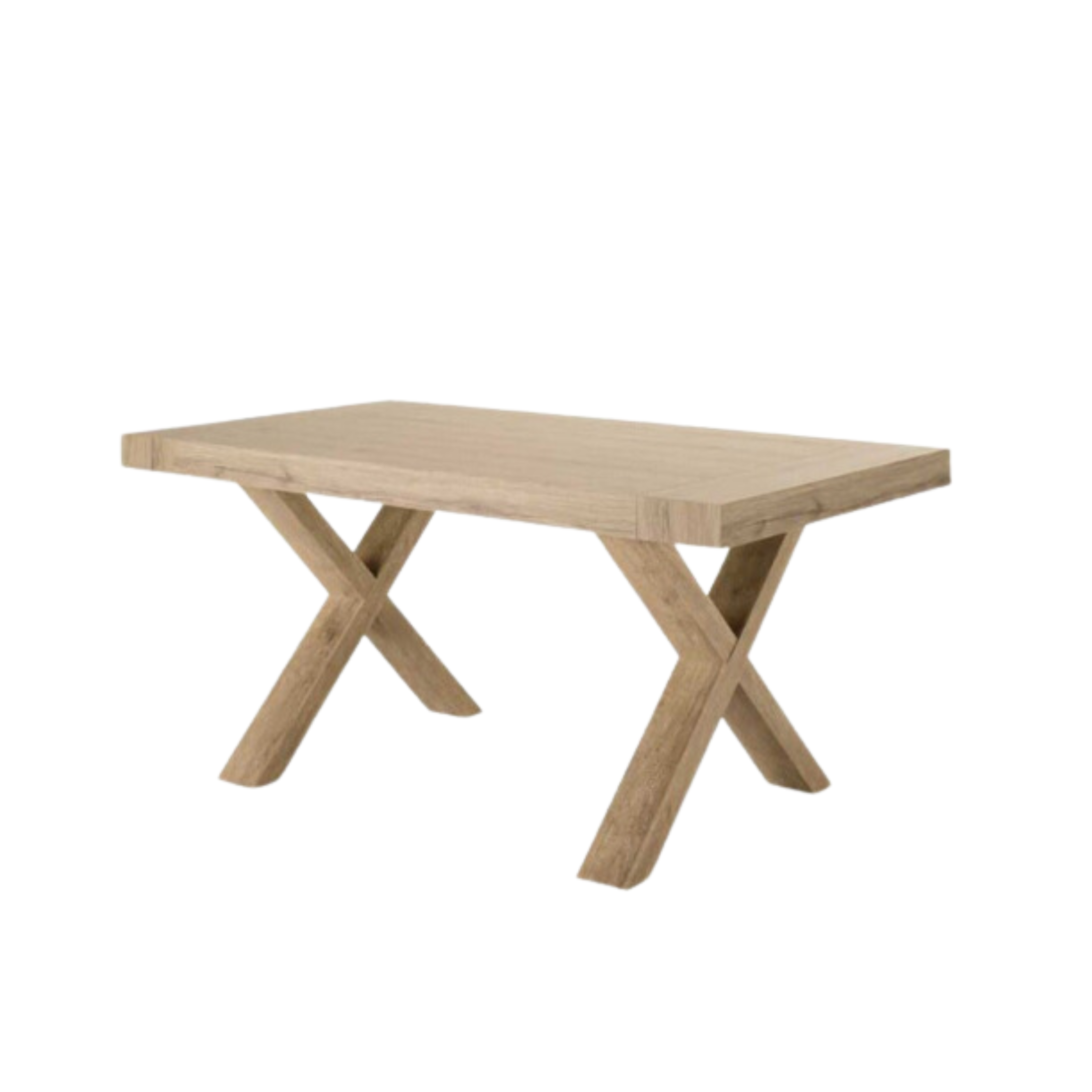 Tavolo allungabile da pranzo "Barton" con allunghe in laminato effetto legno cm 160/260x90 76h