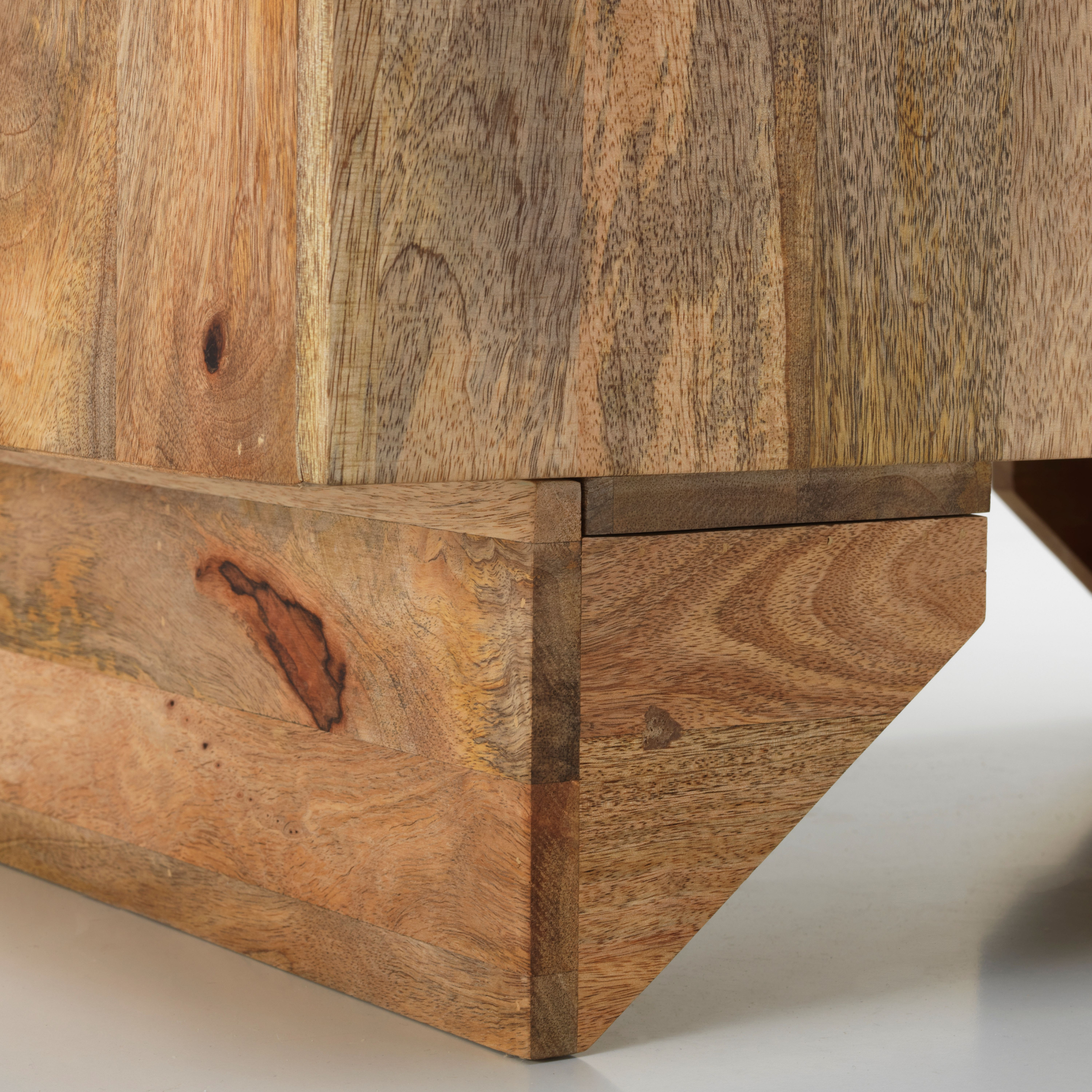 Madia etnica in legno di mango "Riki" da soggiorno 2 ante cm 81x45 75h