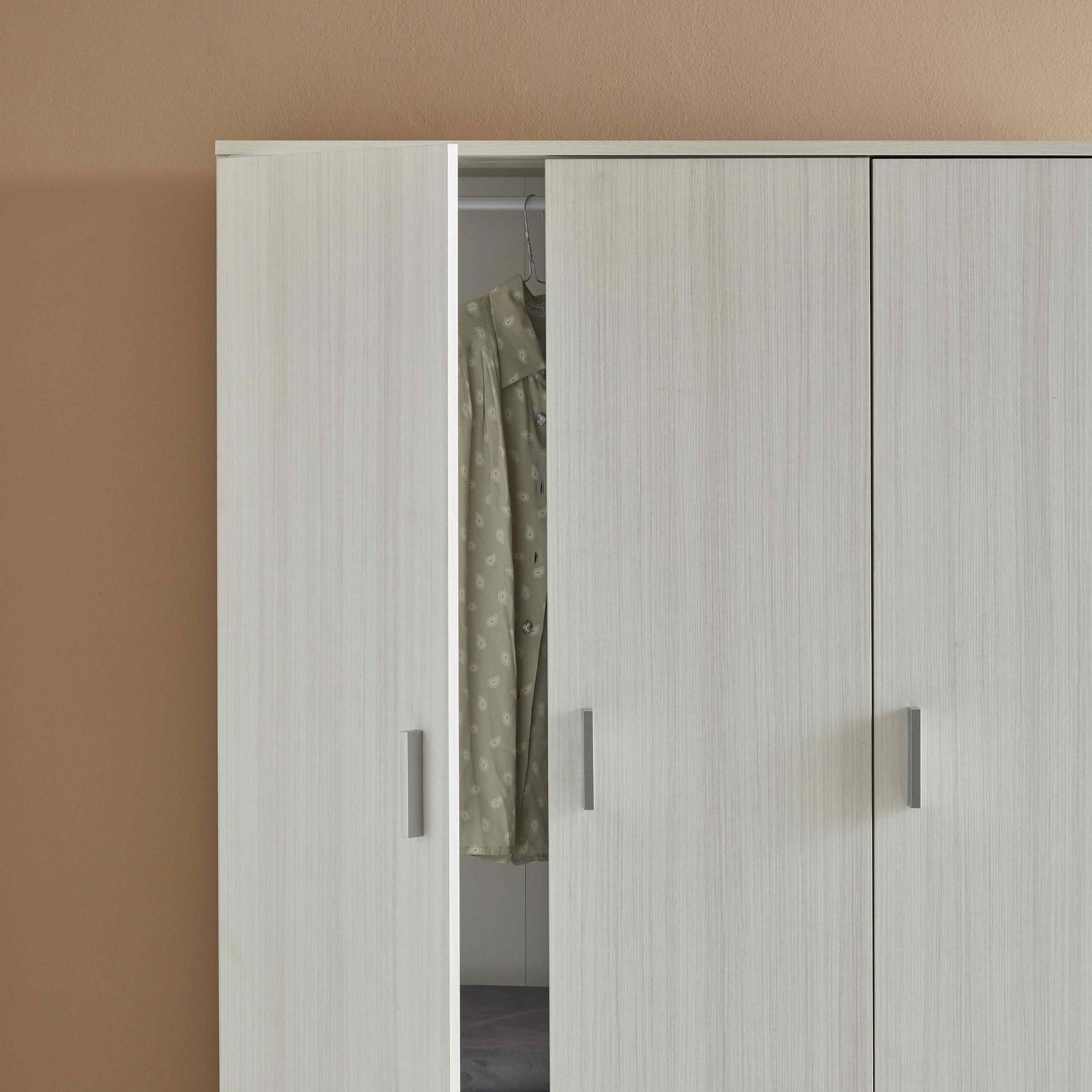 Armadio in legno moderno 3 ante "Cabinet" appendiabiti 2 cassetti cm 111x47 171h