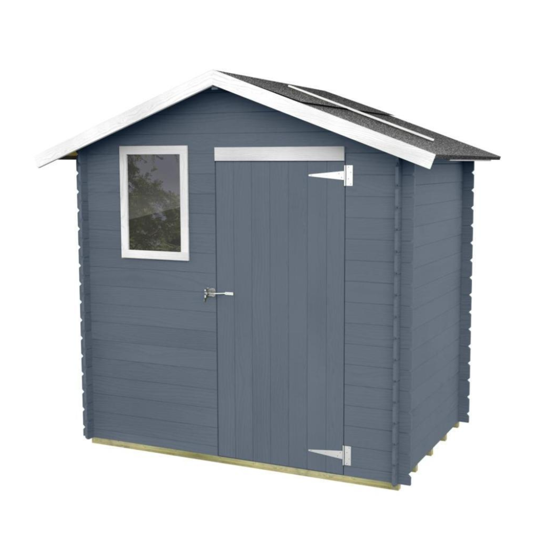 Casetta in legno da giardino "Kreta" porta singola cieca con finestra cm 198x130 205h