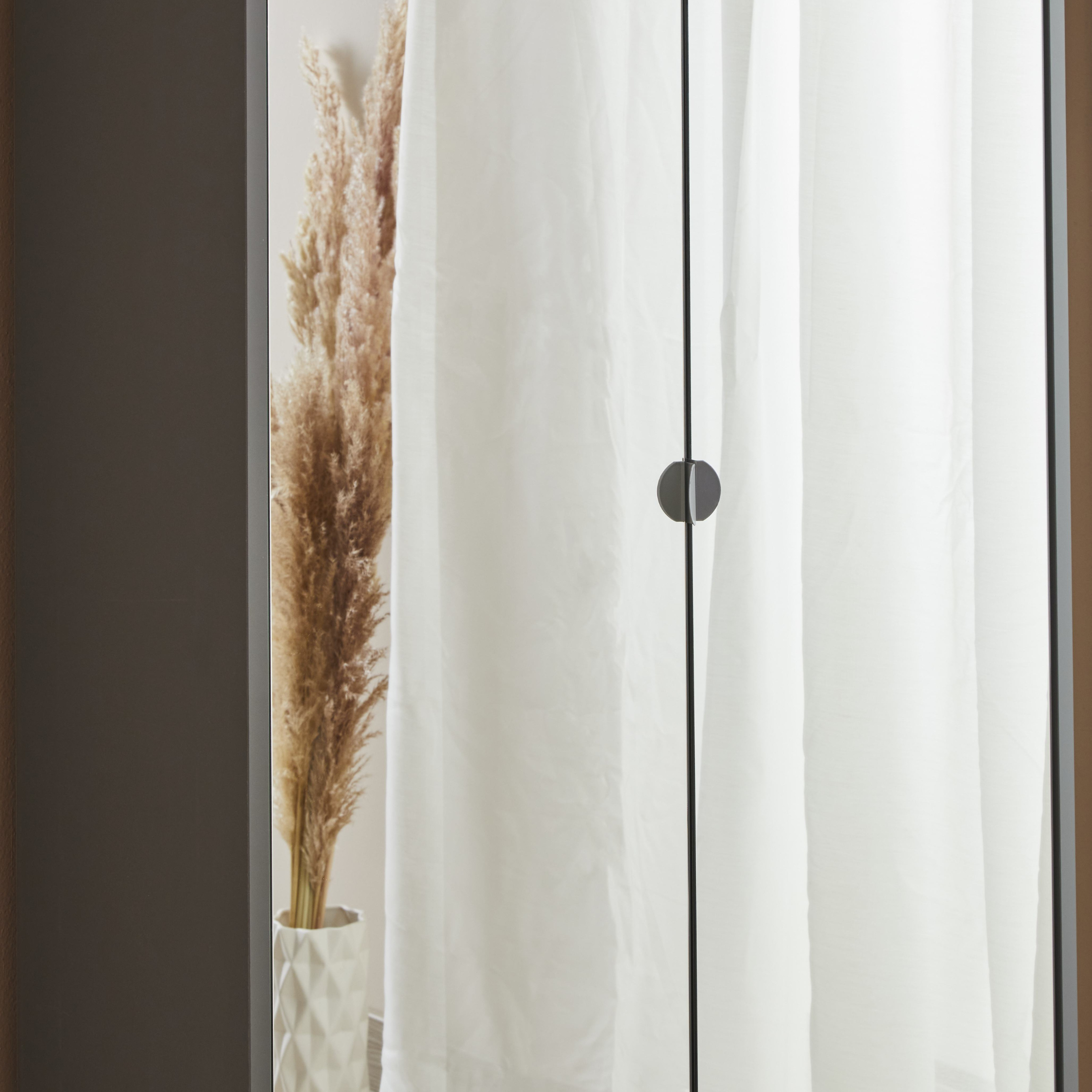 Armoire à glace 2 portes "Madrid" armoire avec pieds chromés 83x29 cm 190h