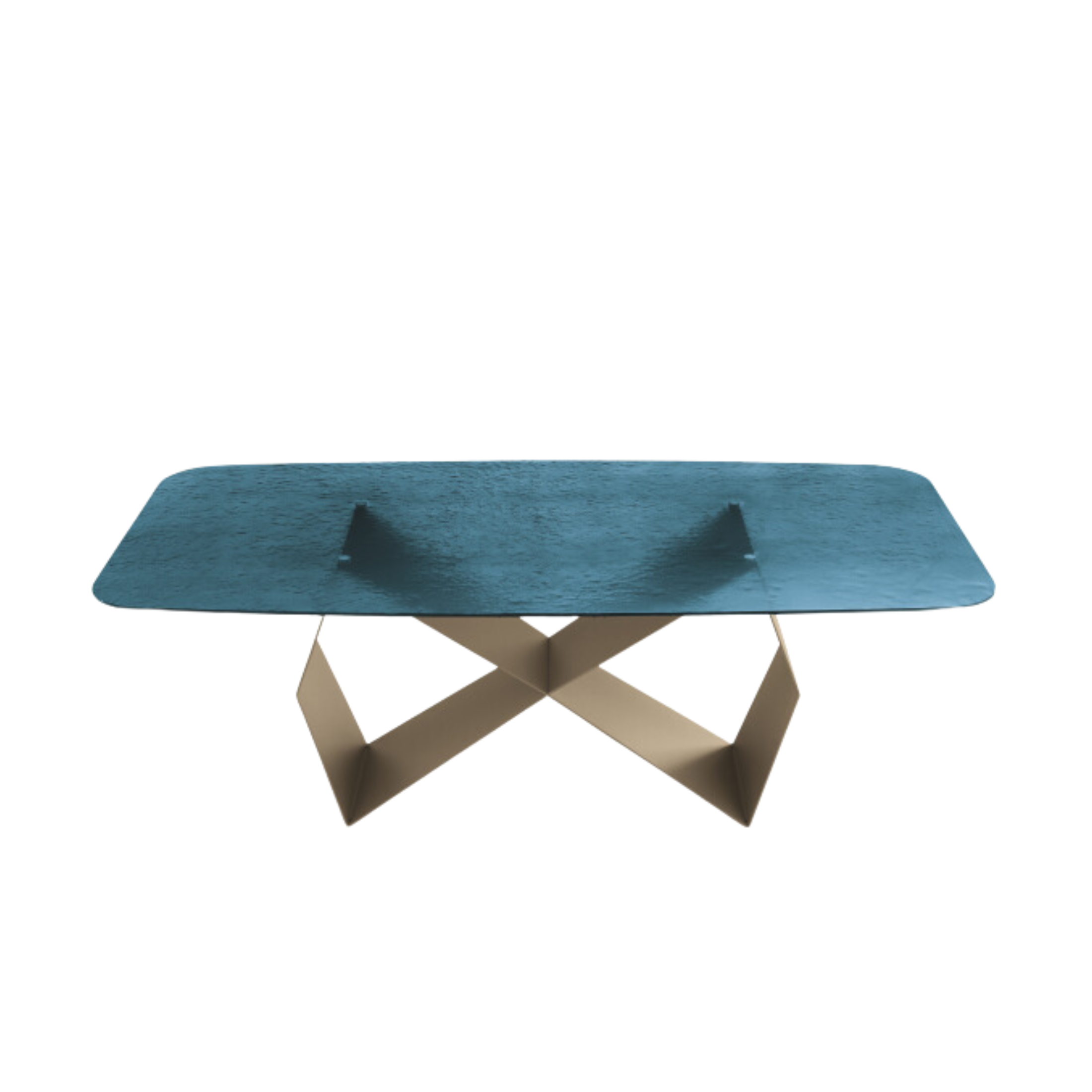 Tavolo fisso moderno "Karlito" con base in metallo verniciato cm 210x110 75h
