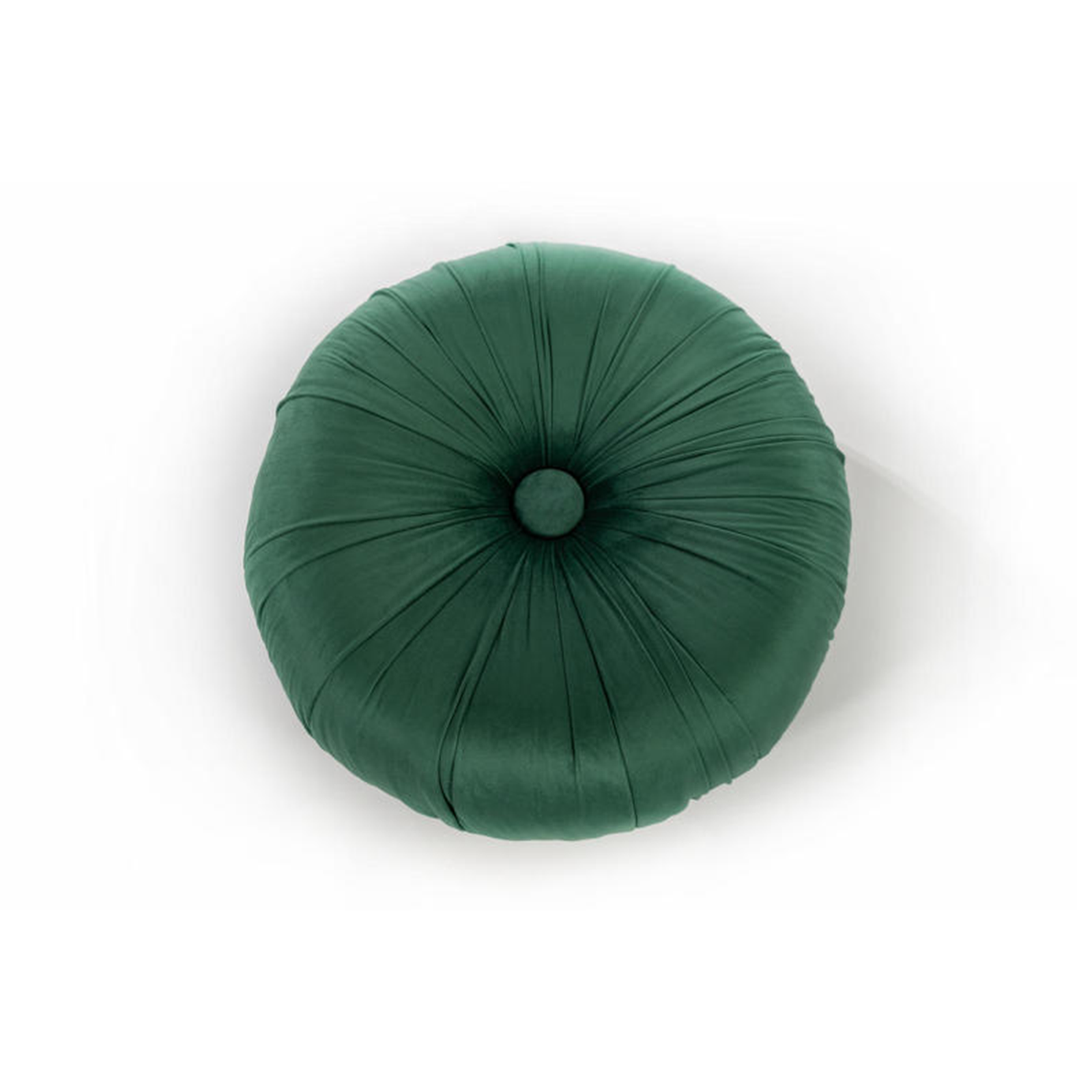 Pouf sgabello "Mathilde" tondo da soggiorno in velluto cm 36x36 30h