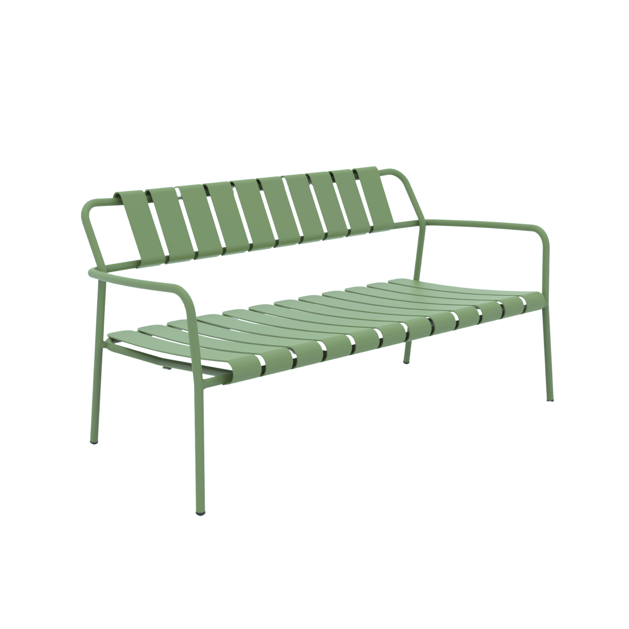 Panchina lounge in alluminio "Verdea" divanetto da giardino cm 146x70 76h