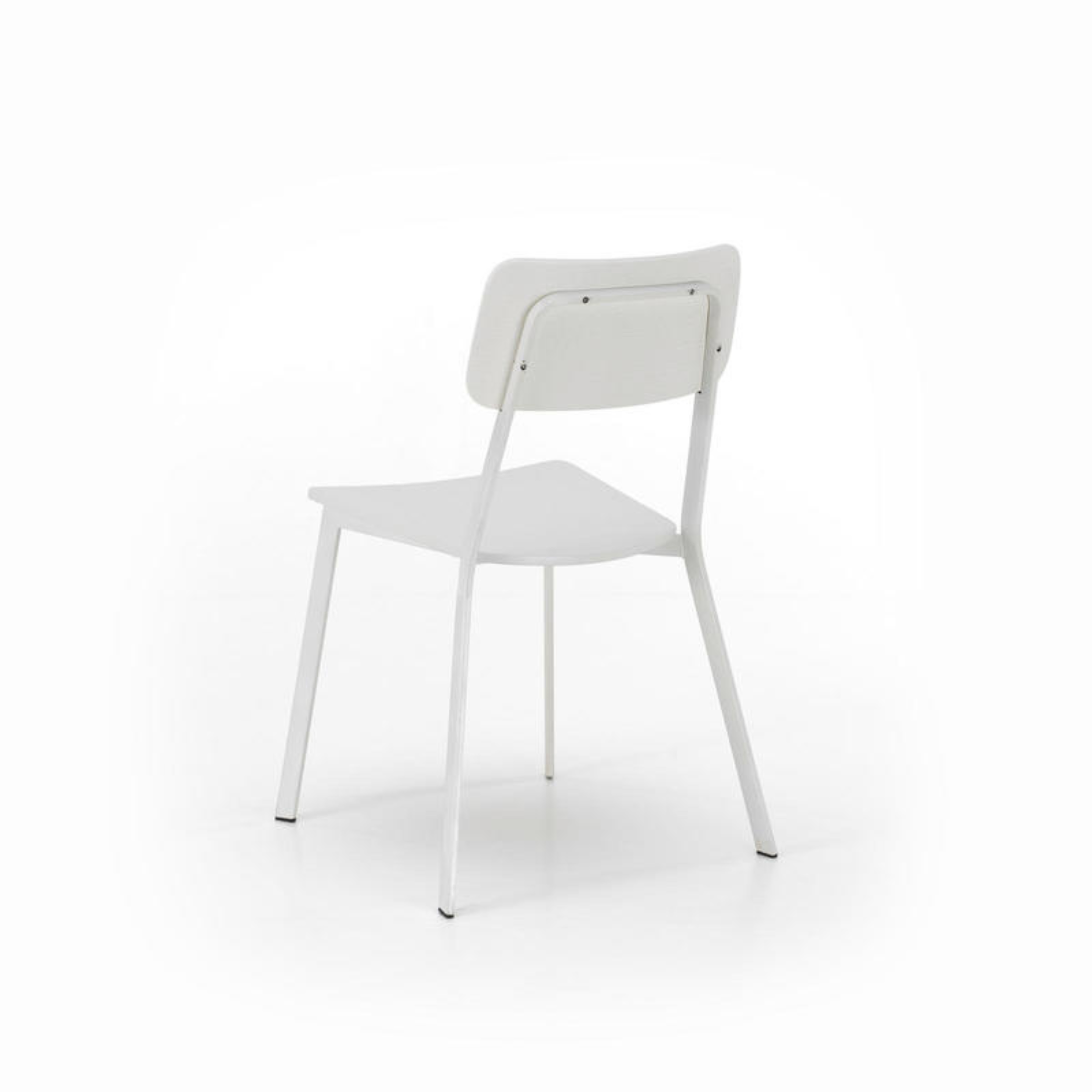 Set di sedie moderne in legno laccato "Ade" da pranzo struttura in metallo cm 51,5x51 82h