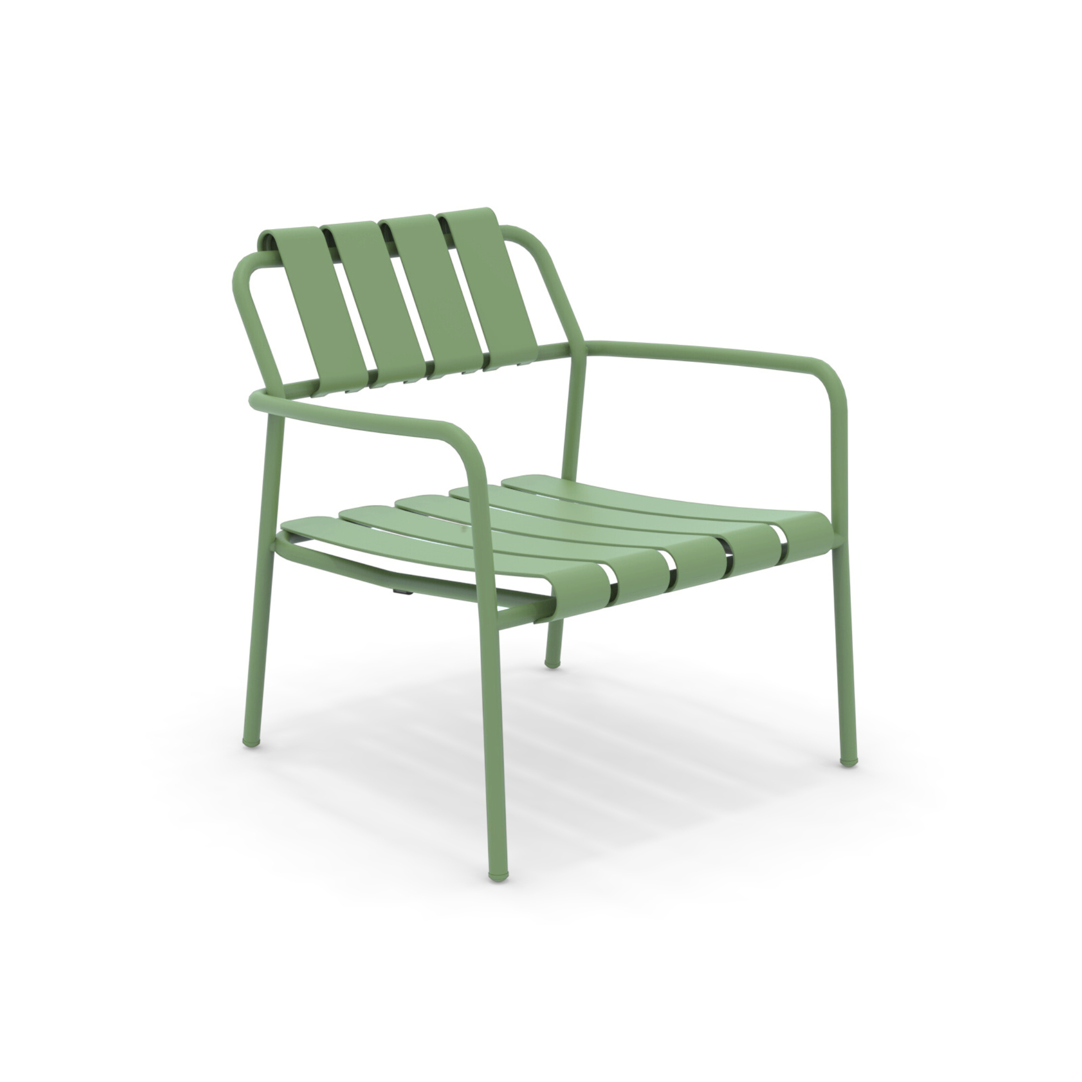 Poltrona bassa da giardino in alluminio "Verdea" sedia lounge cm 72x70 76h