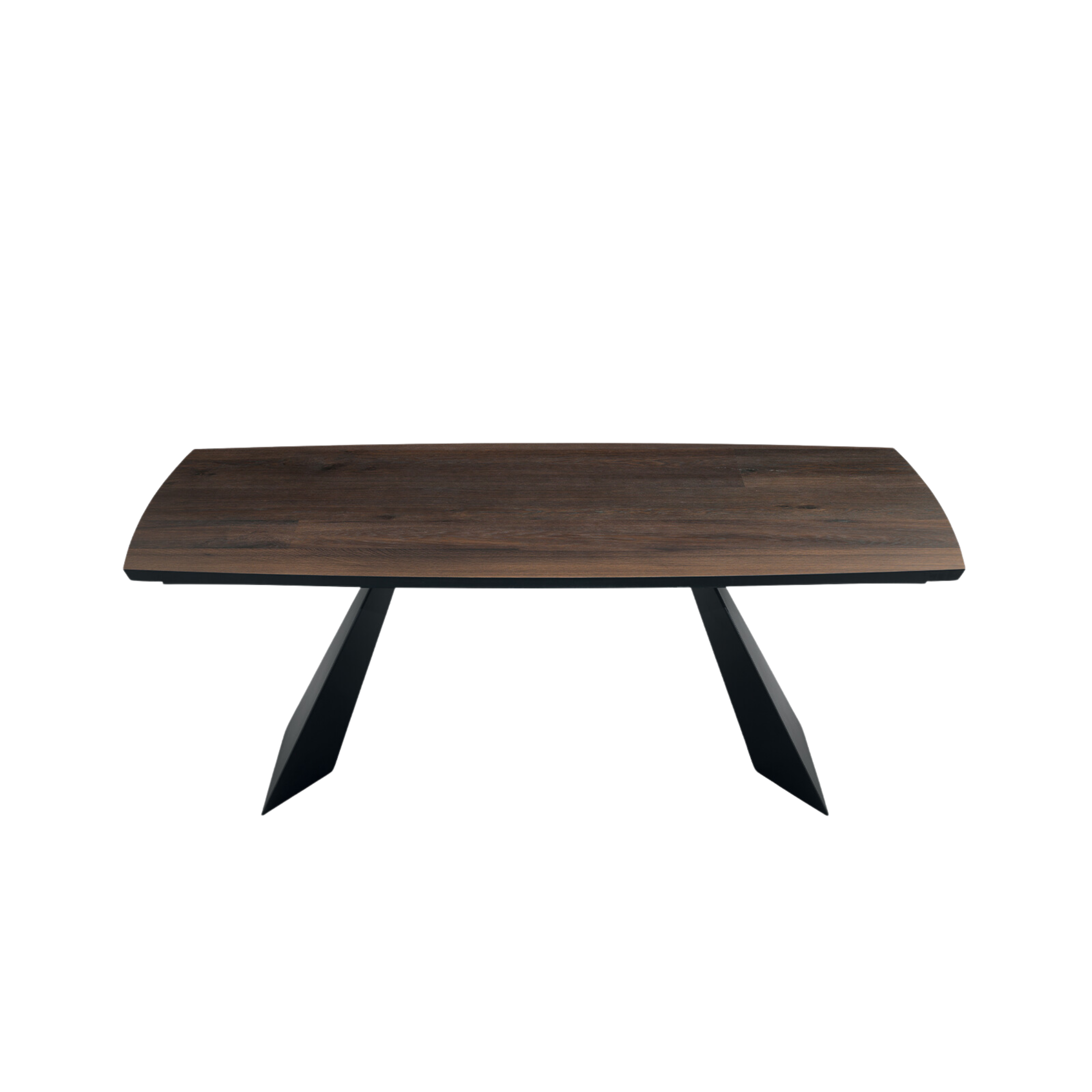 Tavolo allungabile moderno "Nora" con base in metallo e piano in rovere