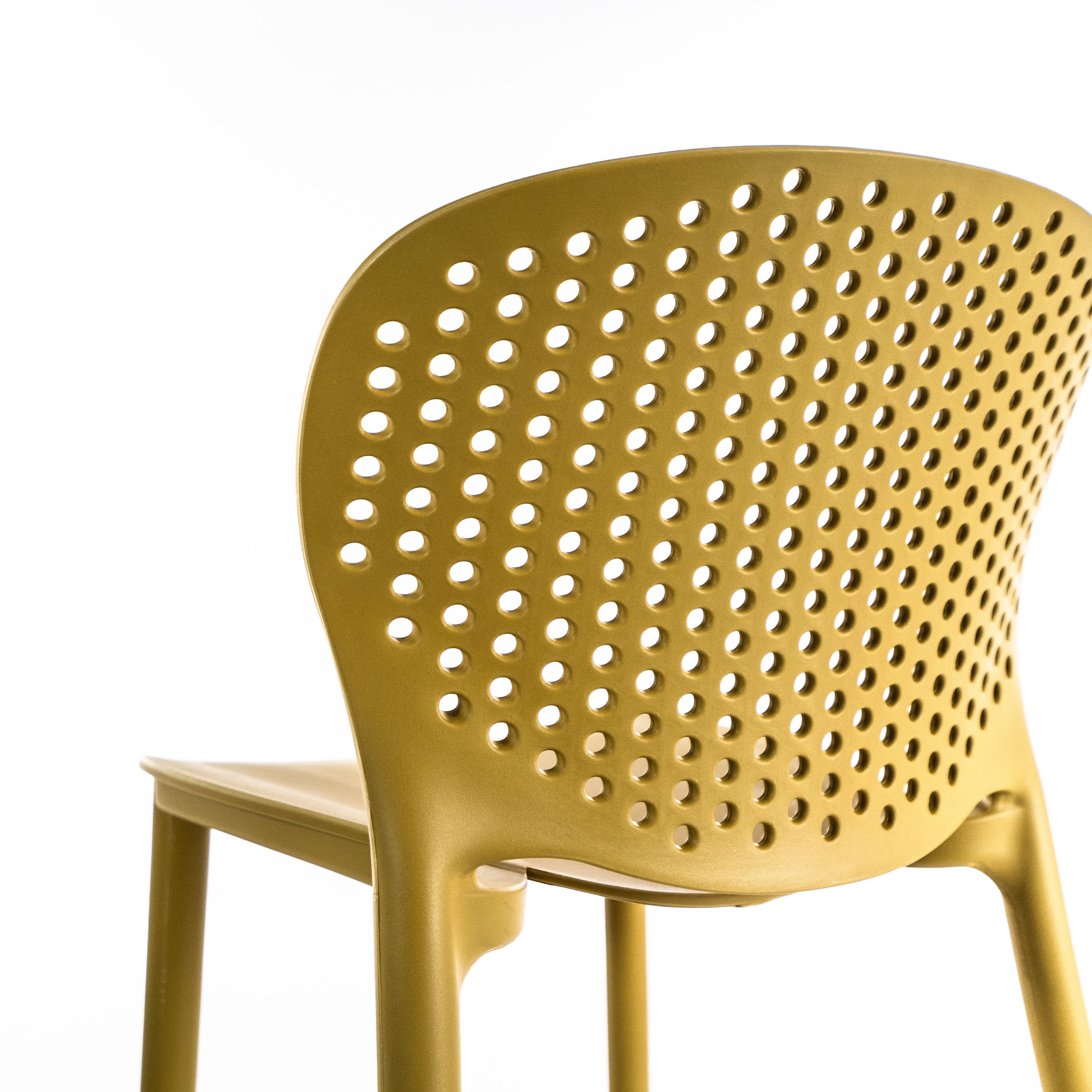 Tabouret haut empilable en PP avec repose-pieds "Spot" 46x42 cm 93h