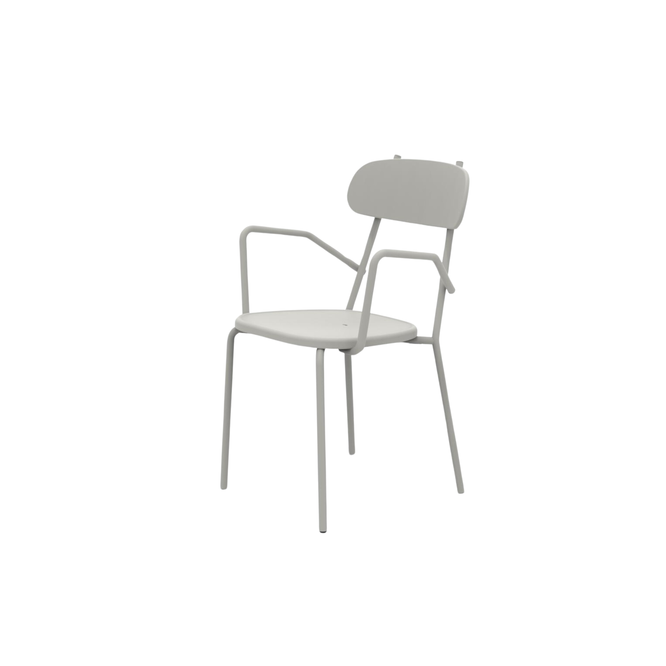 Set di sedie "Fox" da giardino in metallo verniciato impilabili cm 53x53 84h