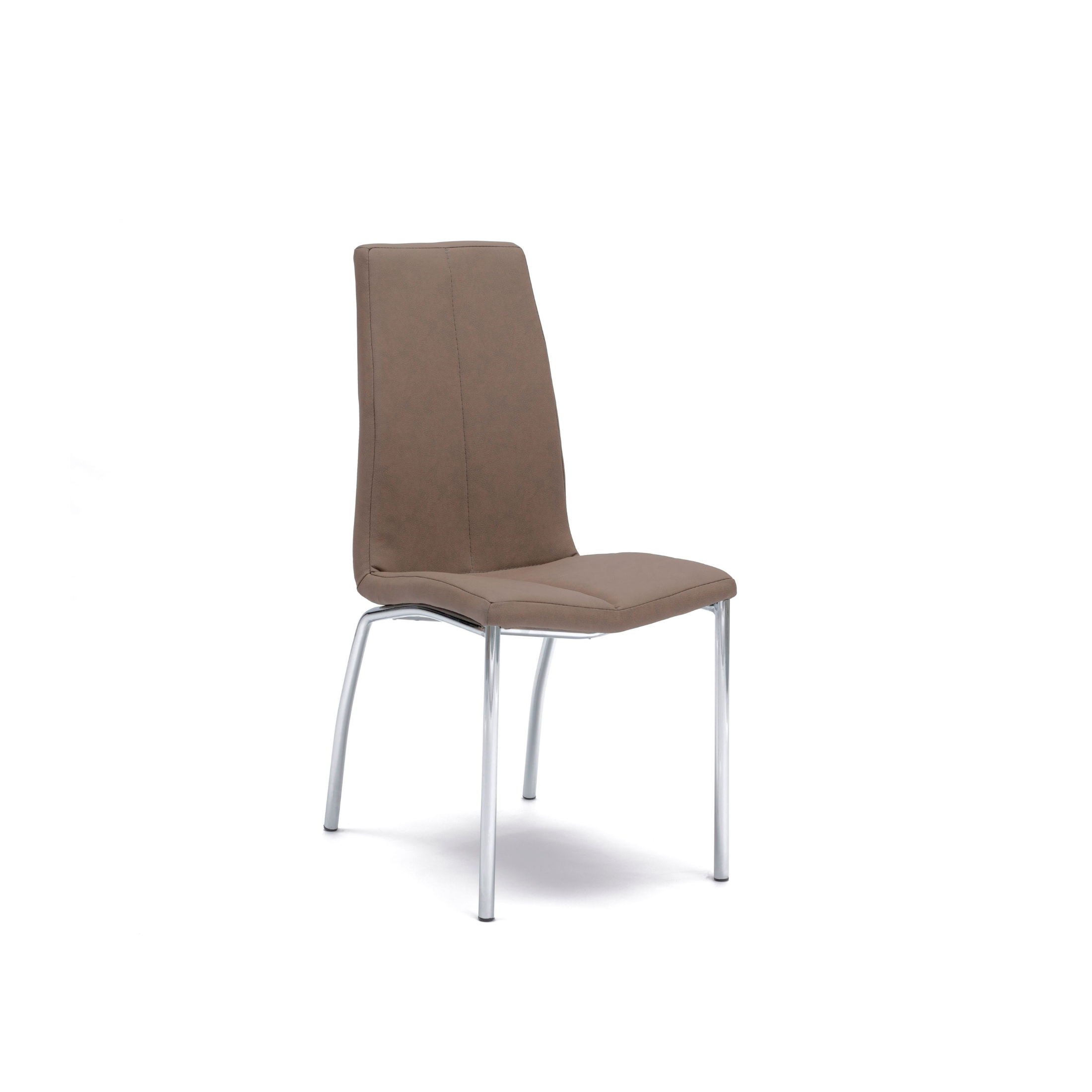 Set di sedie imbottite in similpelle "Viva" moderne con gambe in metallo cm 44x43 92h