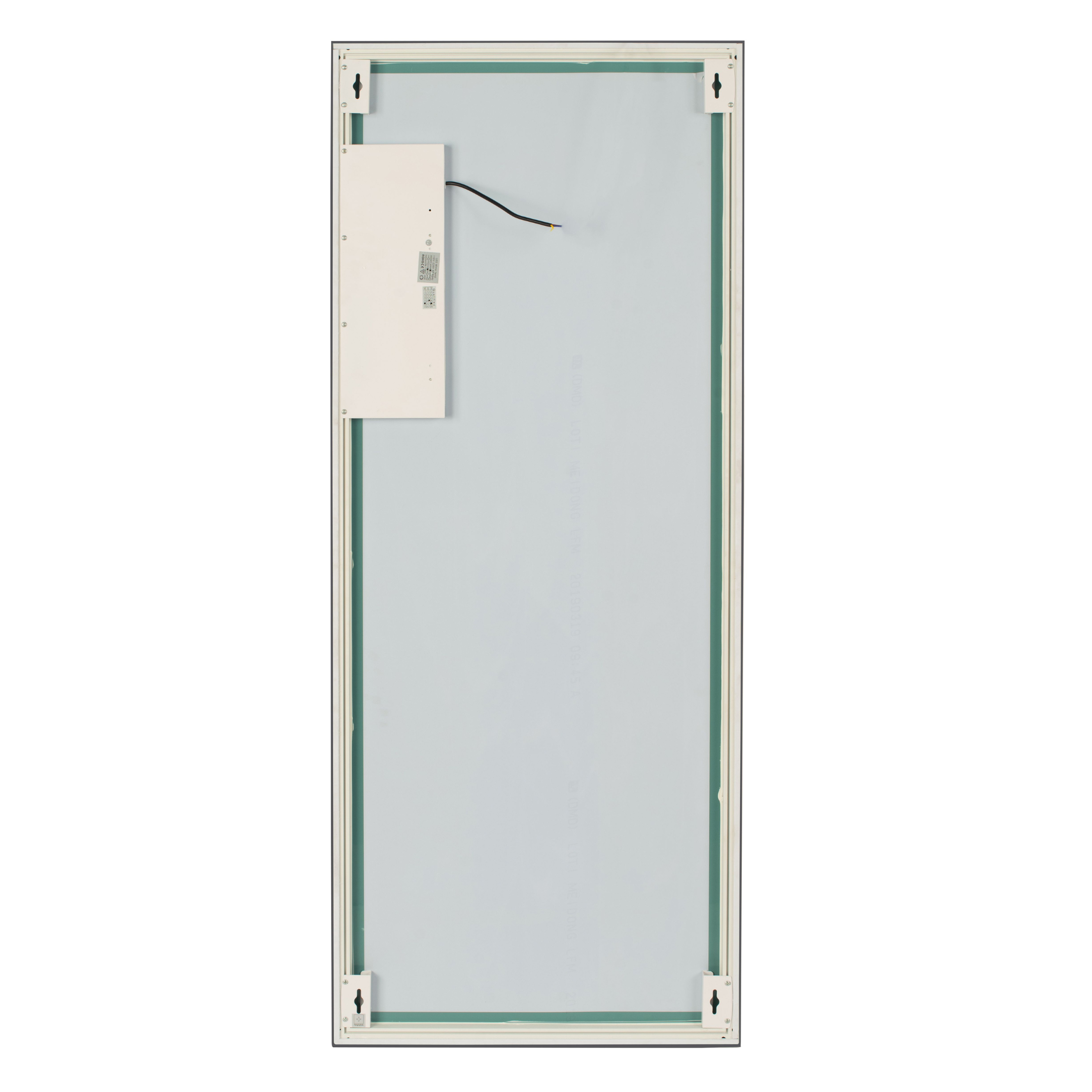 Miroir mural LED "Lux" cadre rectangulaire en aluminium 150x5 cm 60h