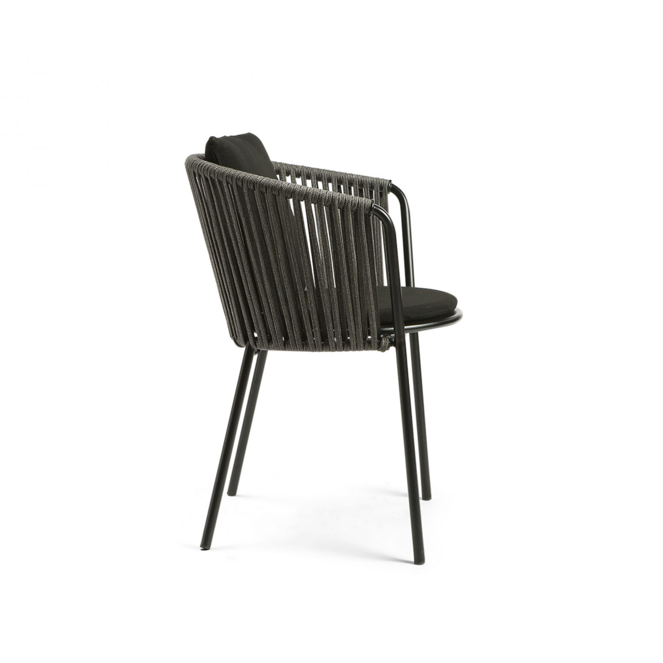 Set di sedie in acciaio inox e corda "Daisy Rope" da giardino cm 62x50 80h