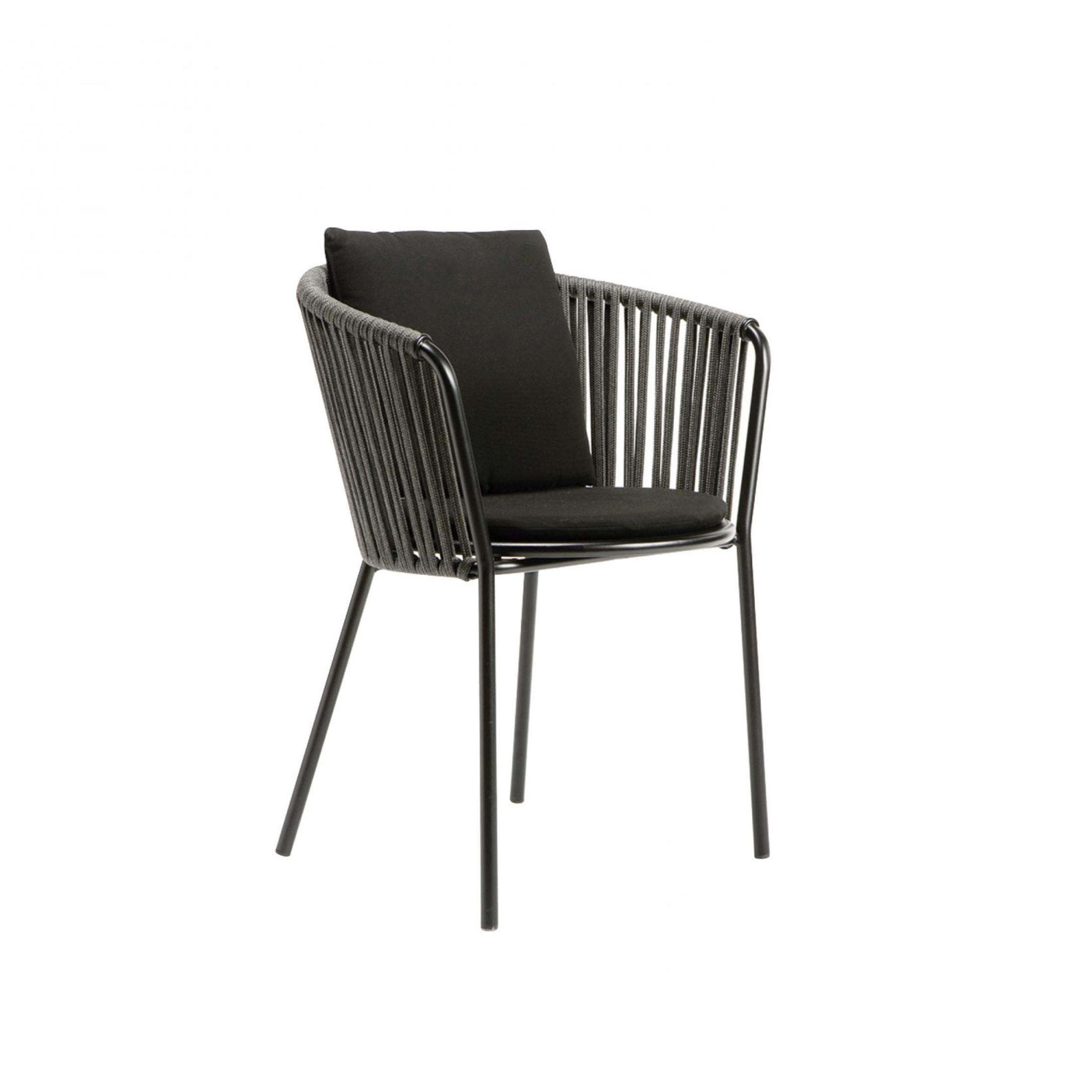Fauteuil de jardin en métal et corde "Daisy Rope" 61x55 cm 75h