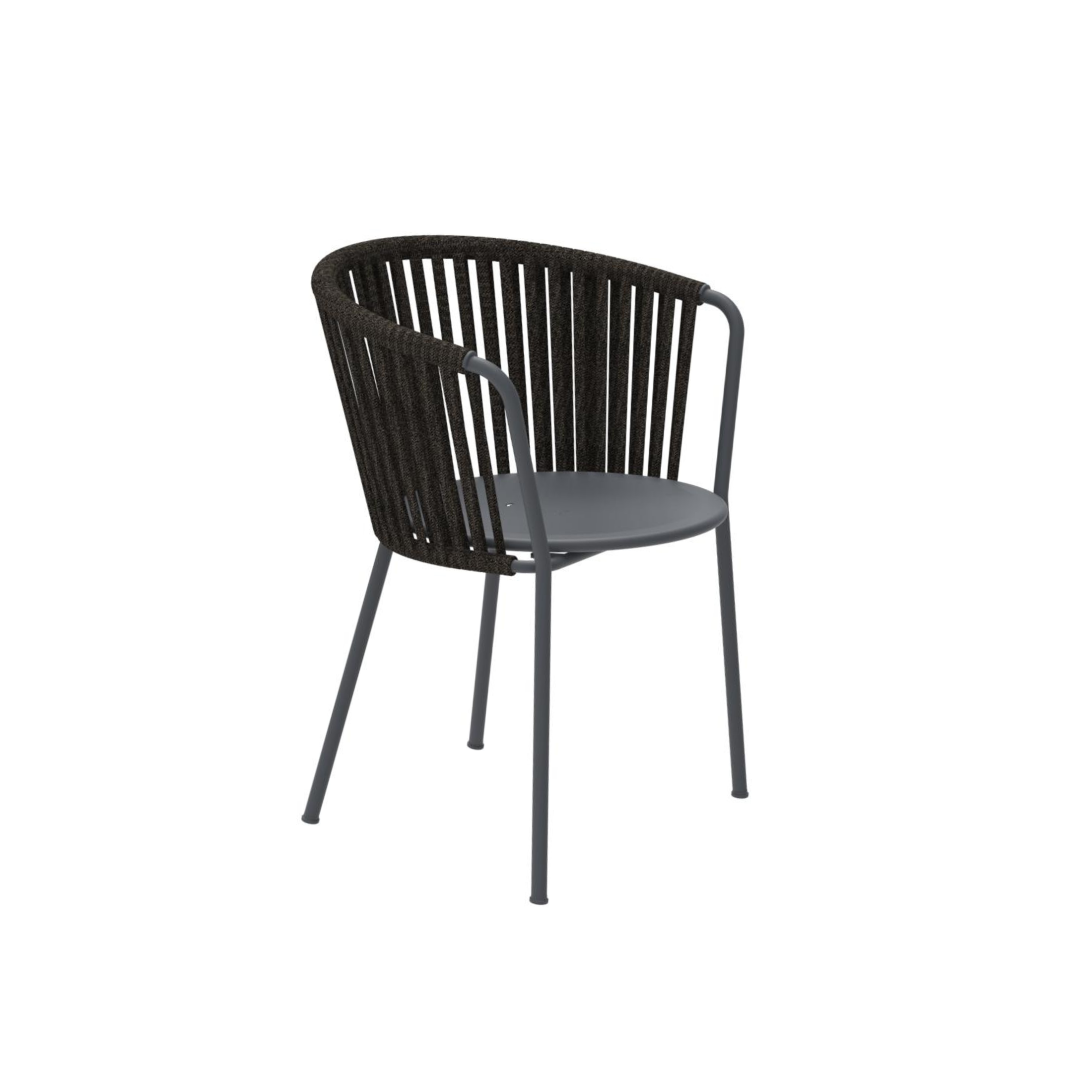 Set di sedie in acciaio inox e corda "Daisy Rope" da giardino cm 62x50 80h