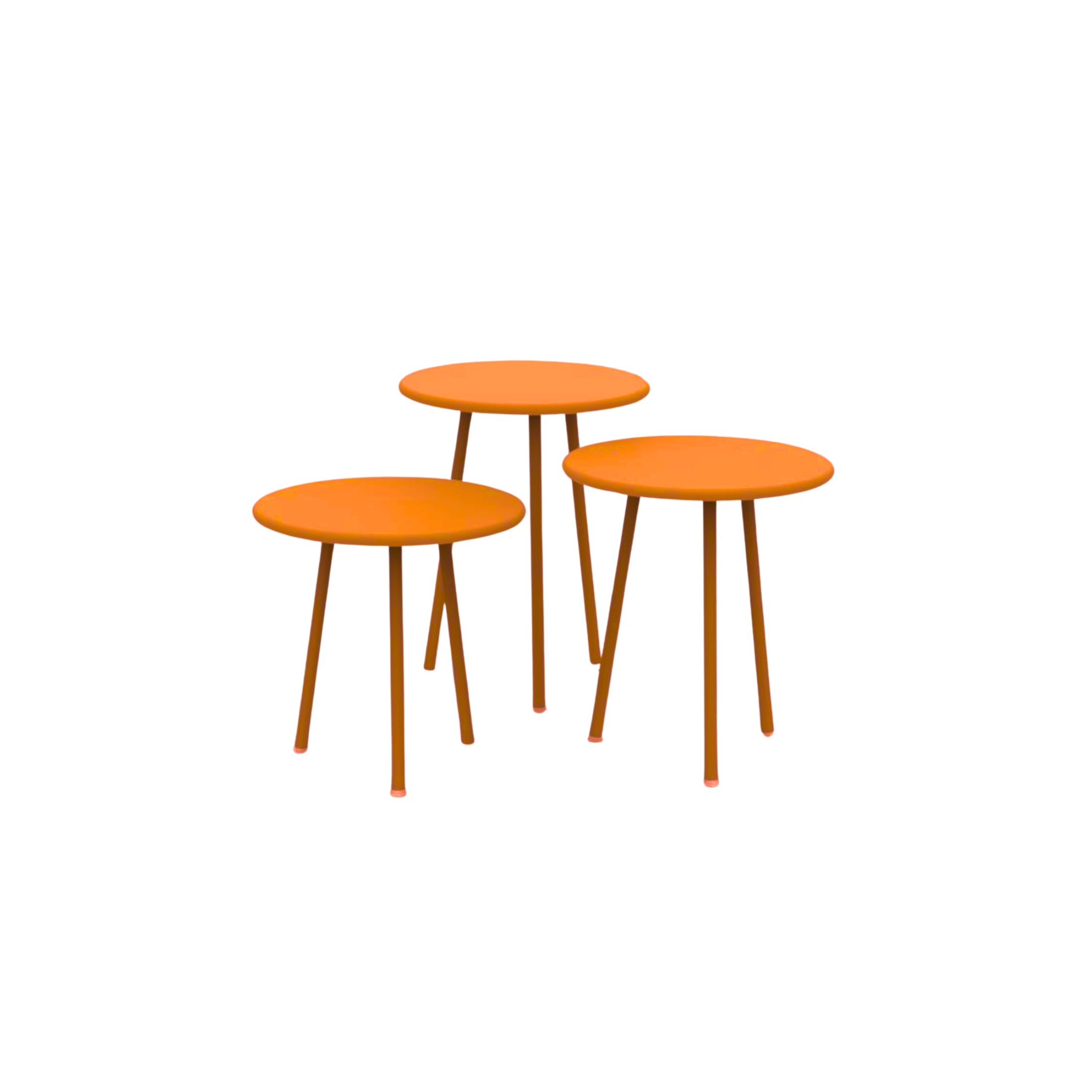 Kit de 3 tables basses en métal Table basse de jardin "Daisy" 40x40 cm