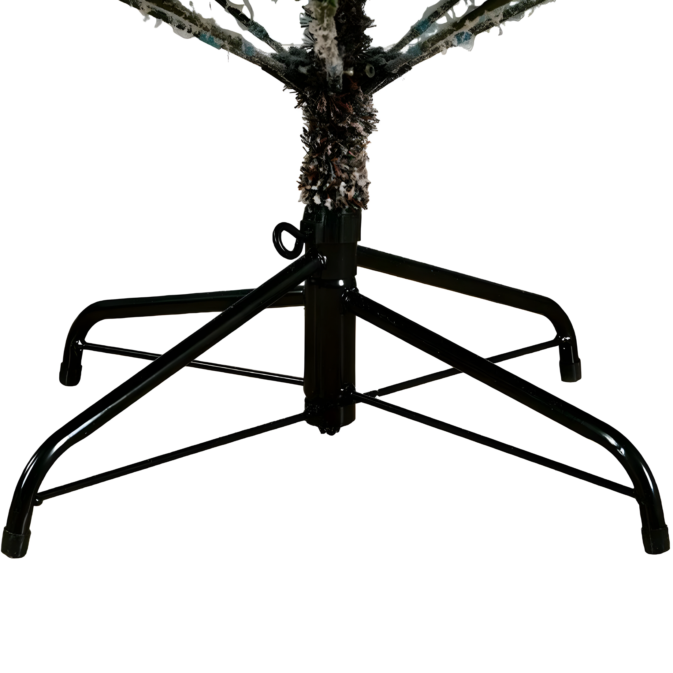 Albero di Natale innevato "Astro" moderno con big led in PE + PVC + Flock