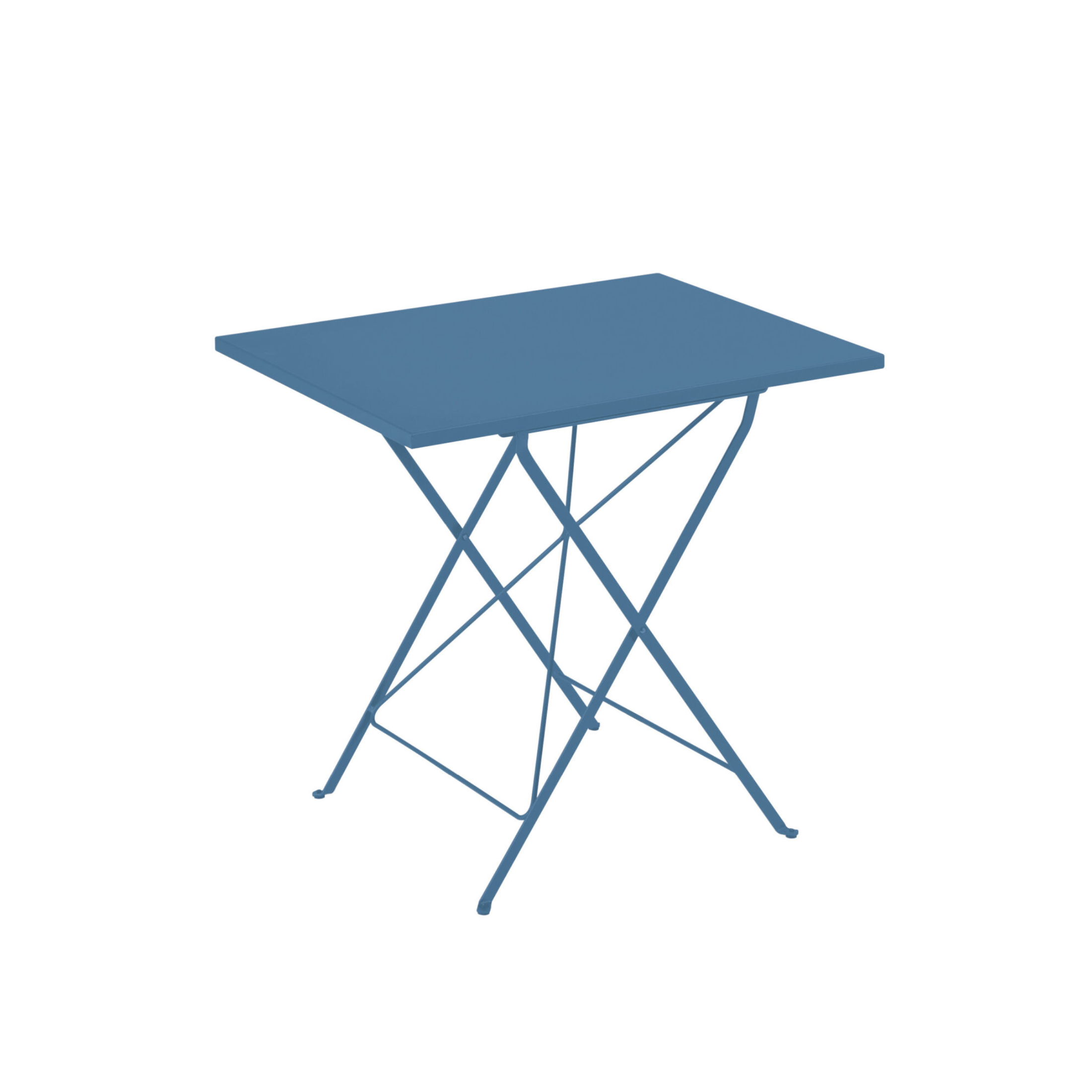 Table carrée pliante "Step" en métal galvanisé pour jardin h 75 cm