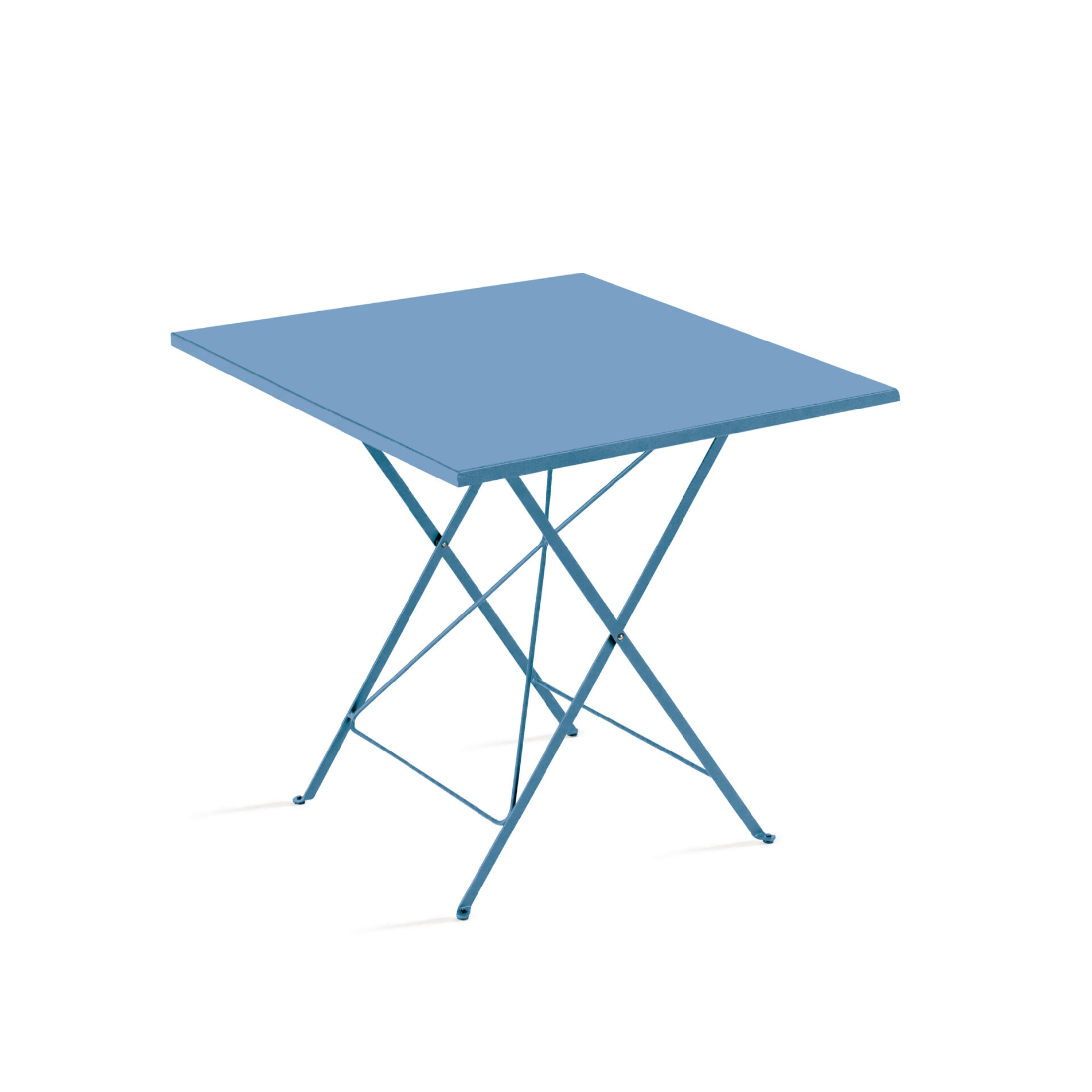 Table carrée pliante "Step" en métal galvanisé pour jardin h 75 cm