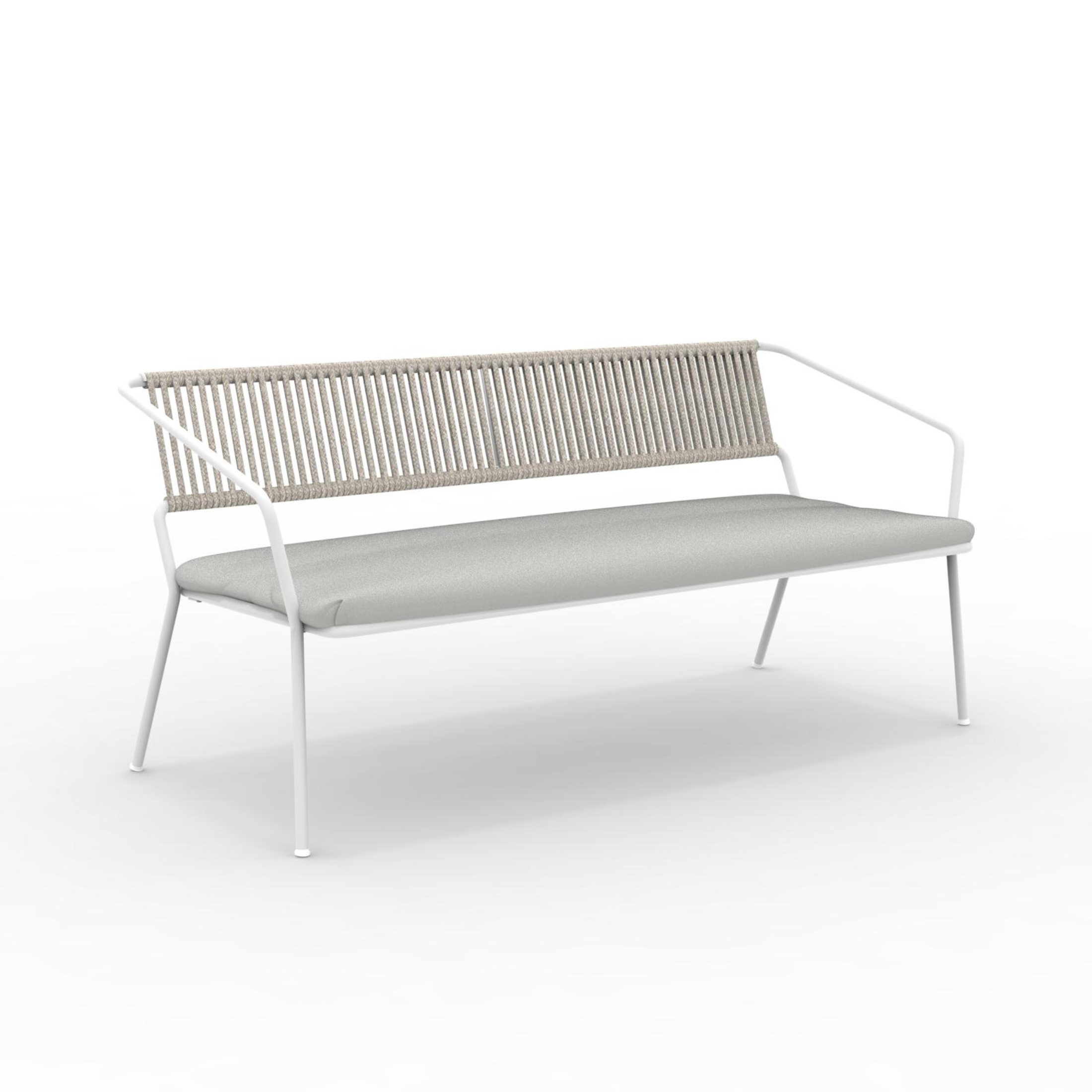 Canapé de jardin en métal "Slot" banquette empilable 152x65 cm 72h