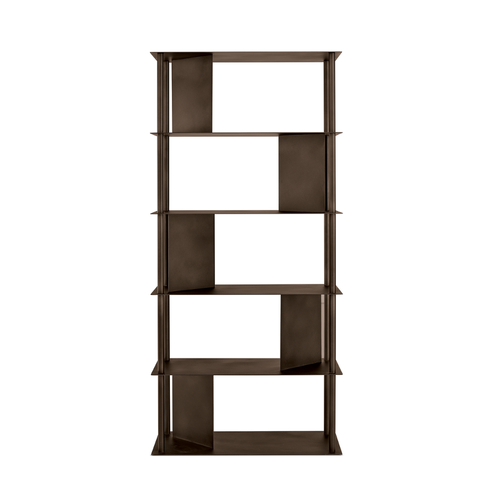 Libreria verticale “Molin” in metallo verniciato cm 90x40 190h