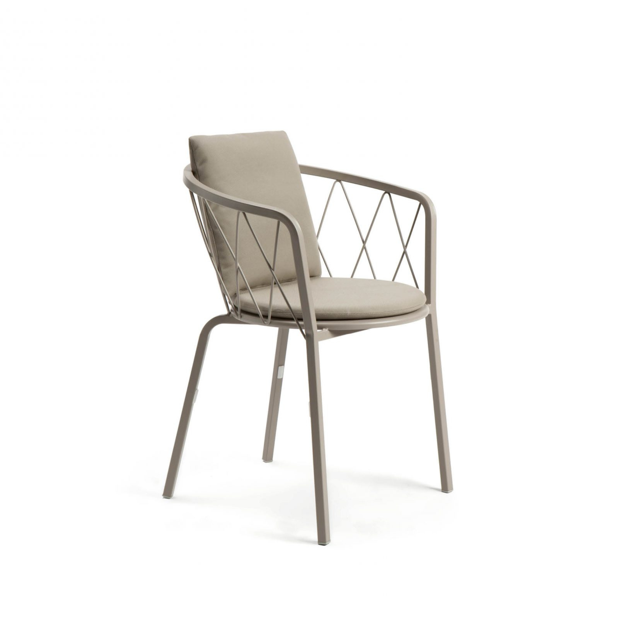 Set di sedie da giardino in metallo verniciato impilabili "Daisy" cm 57x55 75h