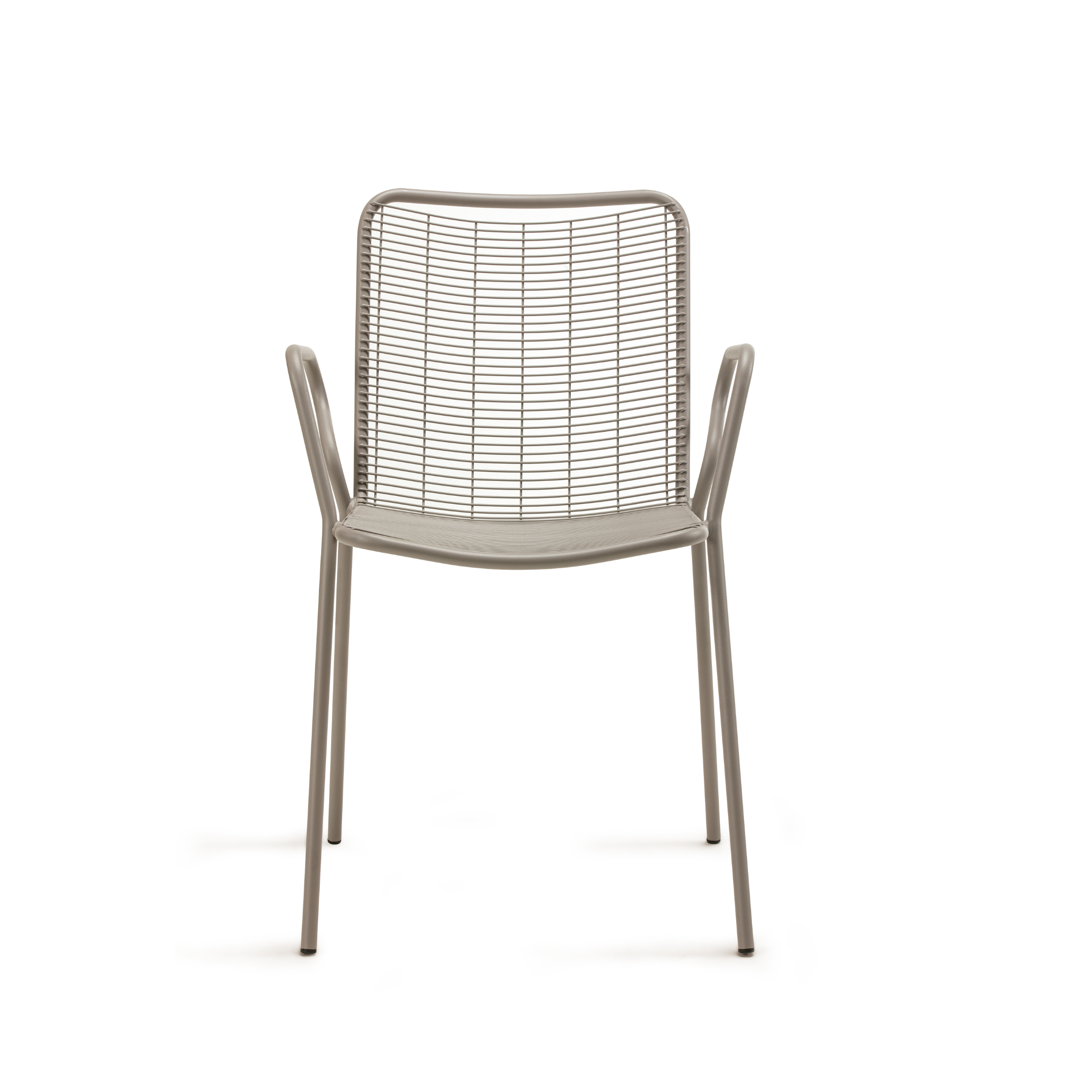 Silla apilable de metal revestido de polvo sillón de jardín "Roma" 54x60 cm 84h