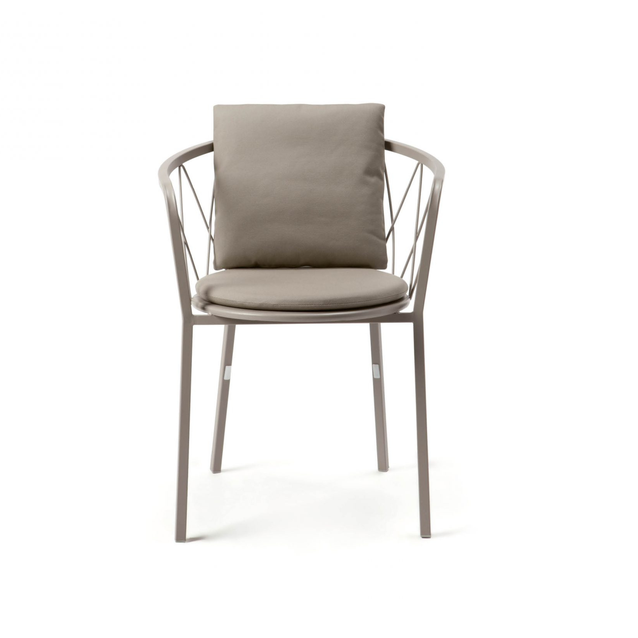 Set di sedie da giardino in metallo verniciato impilabili "Daisy" cm 57x55 75h