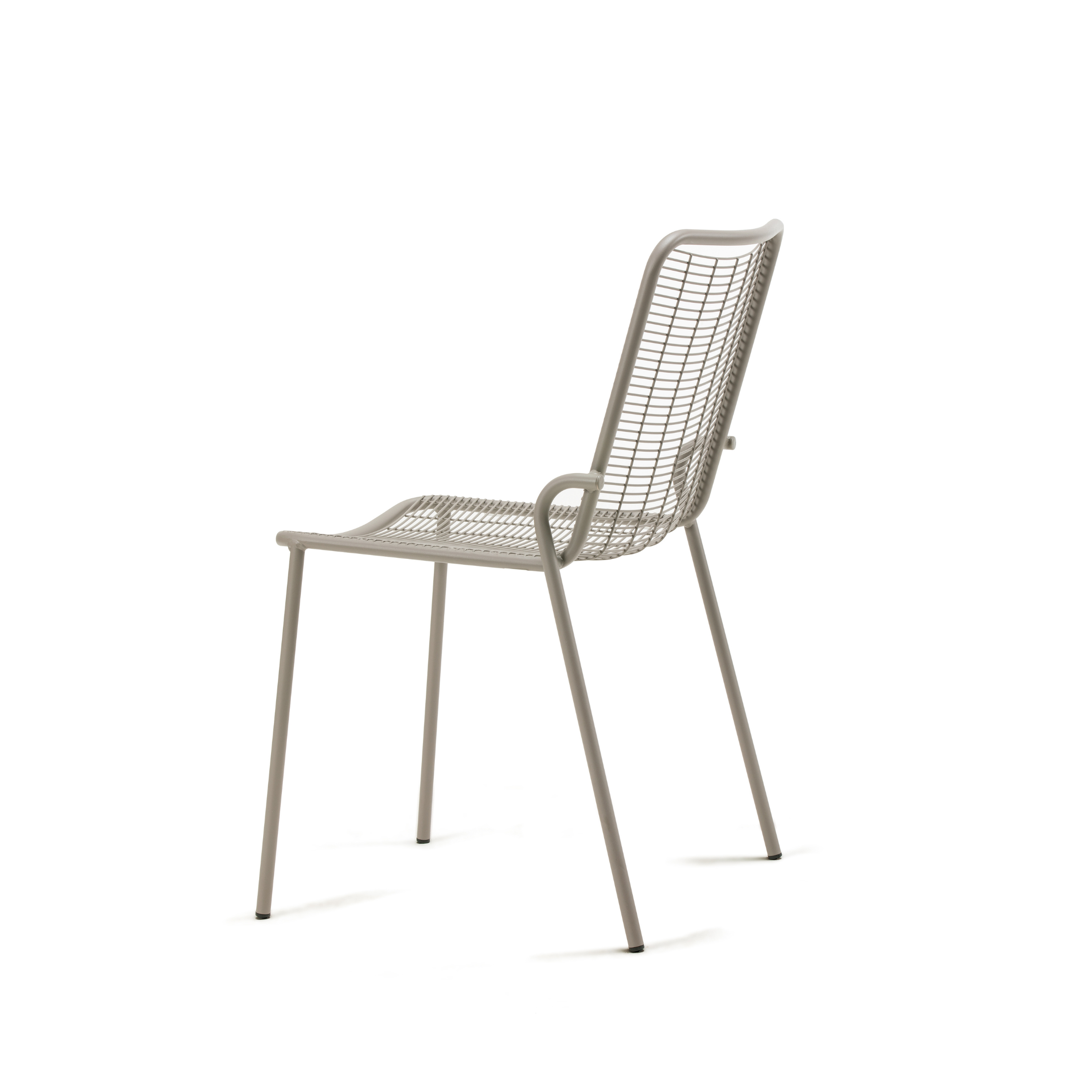 Silla apilable de metal revestido de polvo sillón de jardín "Roma" 54x60 cm 84h
