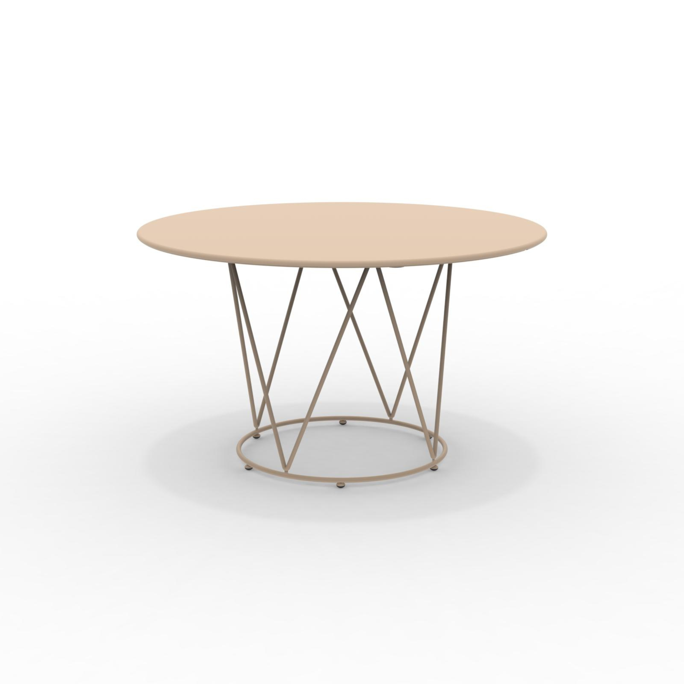 Table de jardin et bar ronde en métal galvanisé avec socle amovible "Daisy6"