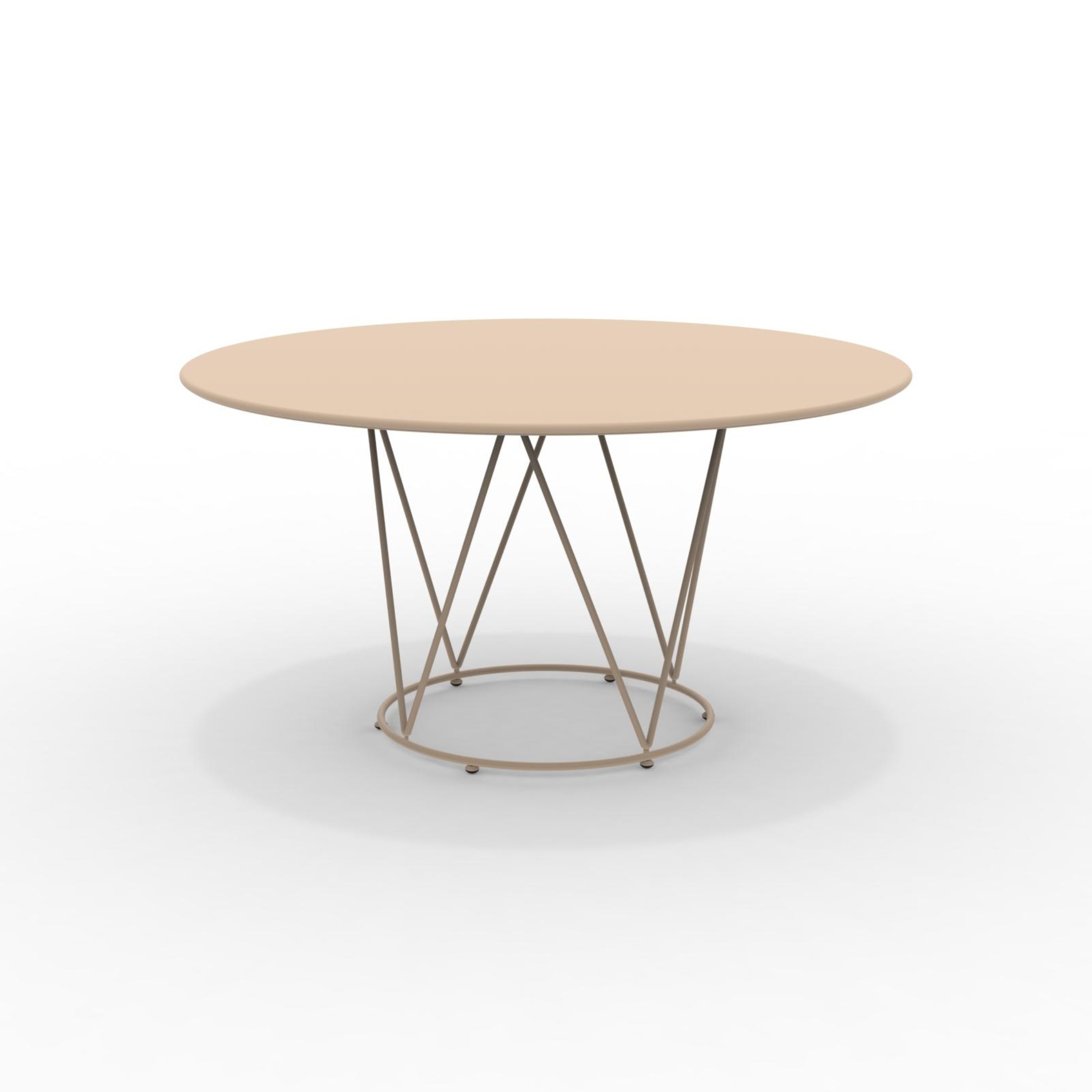 Table de jardin et bar ronde en métal galvanisé avec socle amovible "Daisy6"