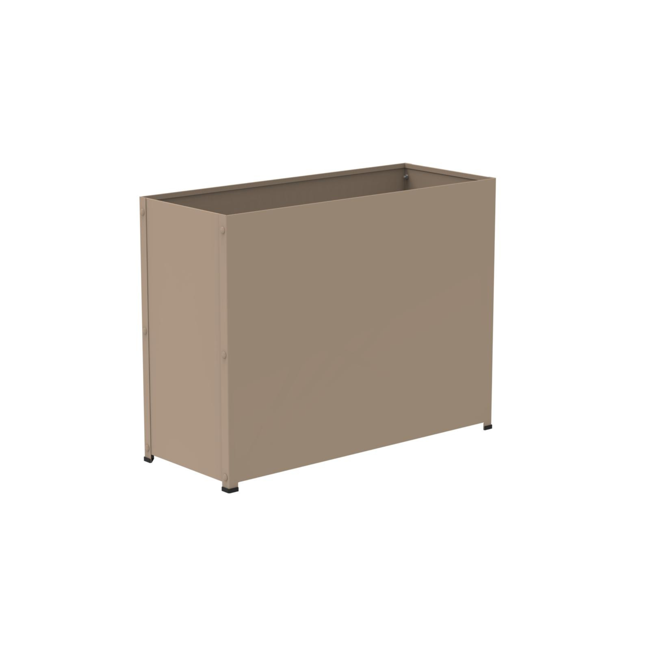 Jardinera rectangular de metal "Box" jarrón de jardín con divisor 86x35 cm