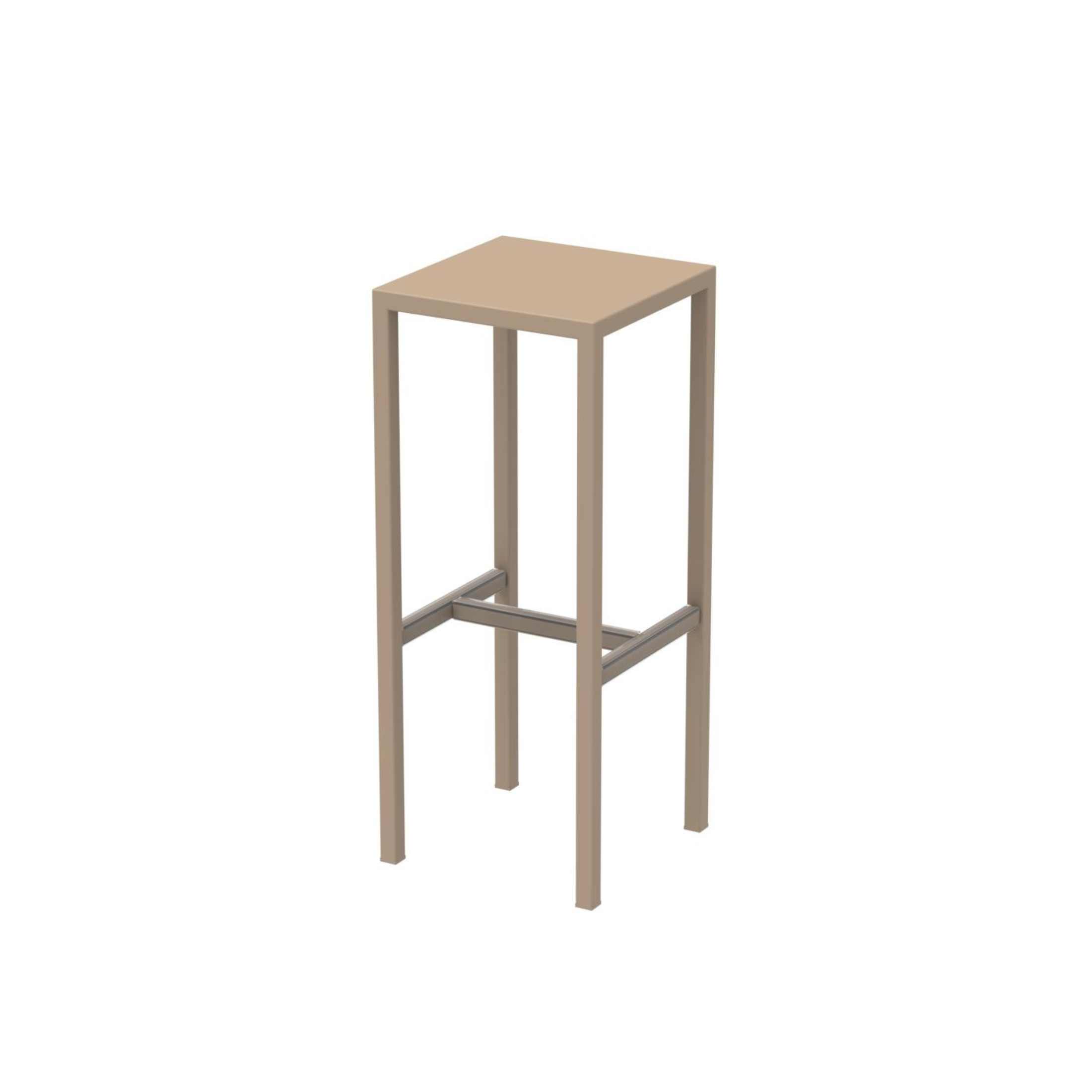 Sgabello in metallo verniciato "Seaside" da giardino cm 32x32 78h