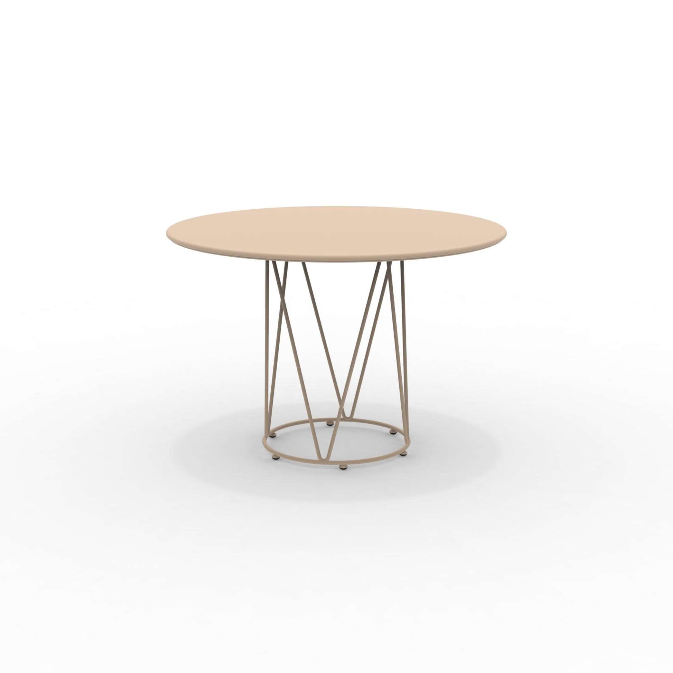 Table de jardin et bar ronde en métal galvanisé avec socle amovible "Daisy6"