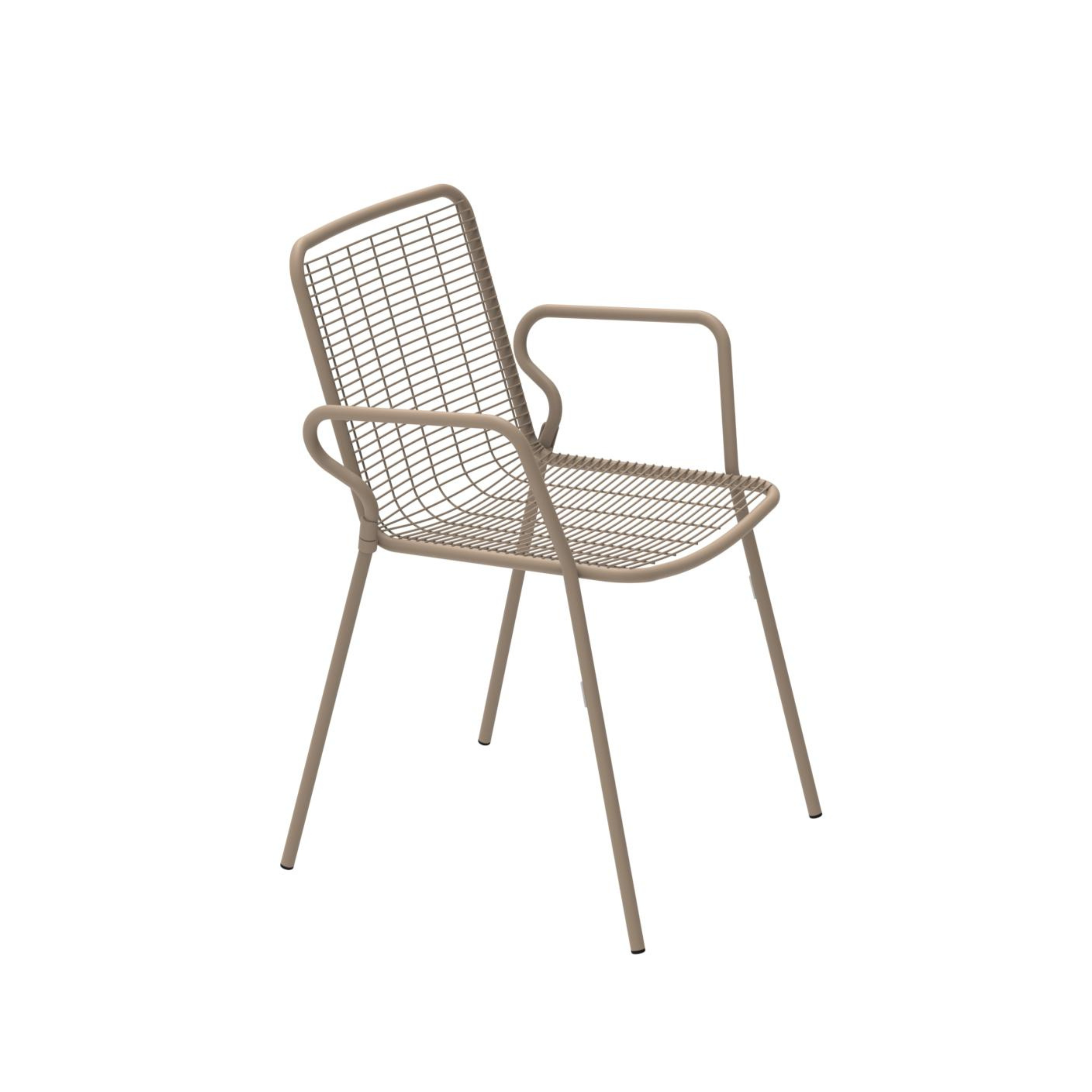 Silla apilable de metal revestido de polvo sillón de jardín "Roma" 54x60 cm 84h