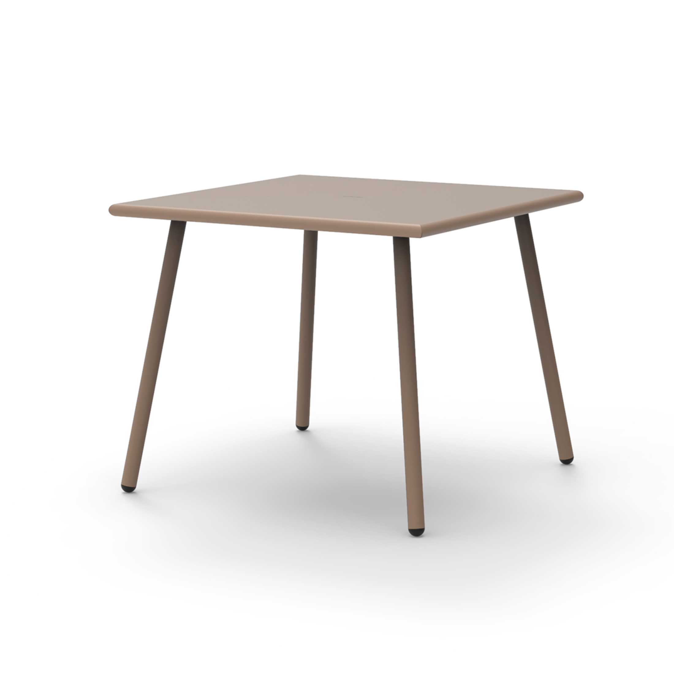 Table de jardin carrée fixe "Roma12" en métal peint 90x90 cm 75h