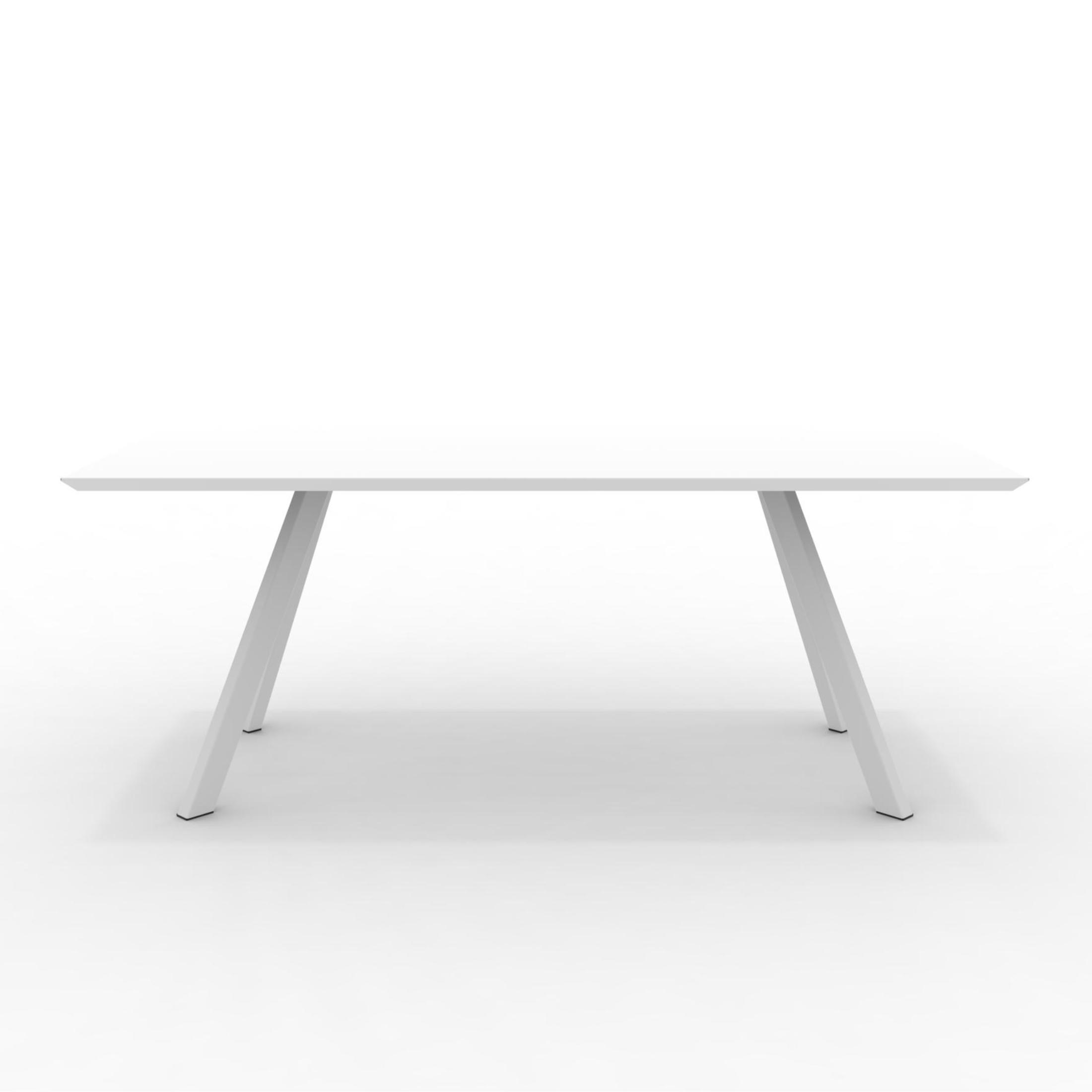 Table fixe en métal peint "Daisy8" pour jardin moderne 185x90 cm 75h